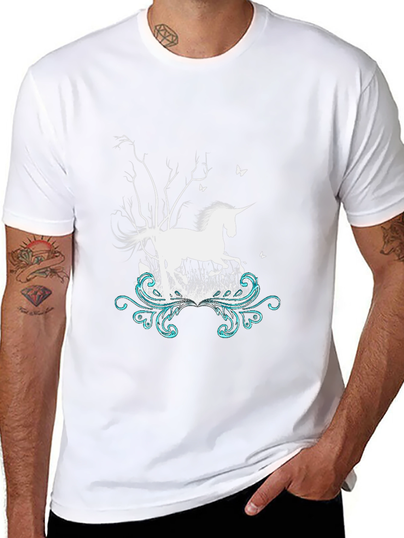 Unicorn Graphic Print T-Shirt