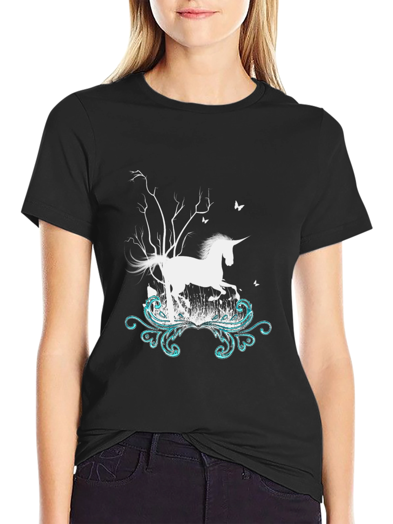 Unicorn Graphic Print T-Shirt