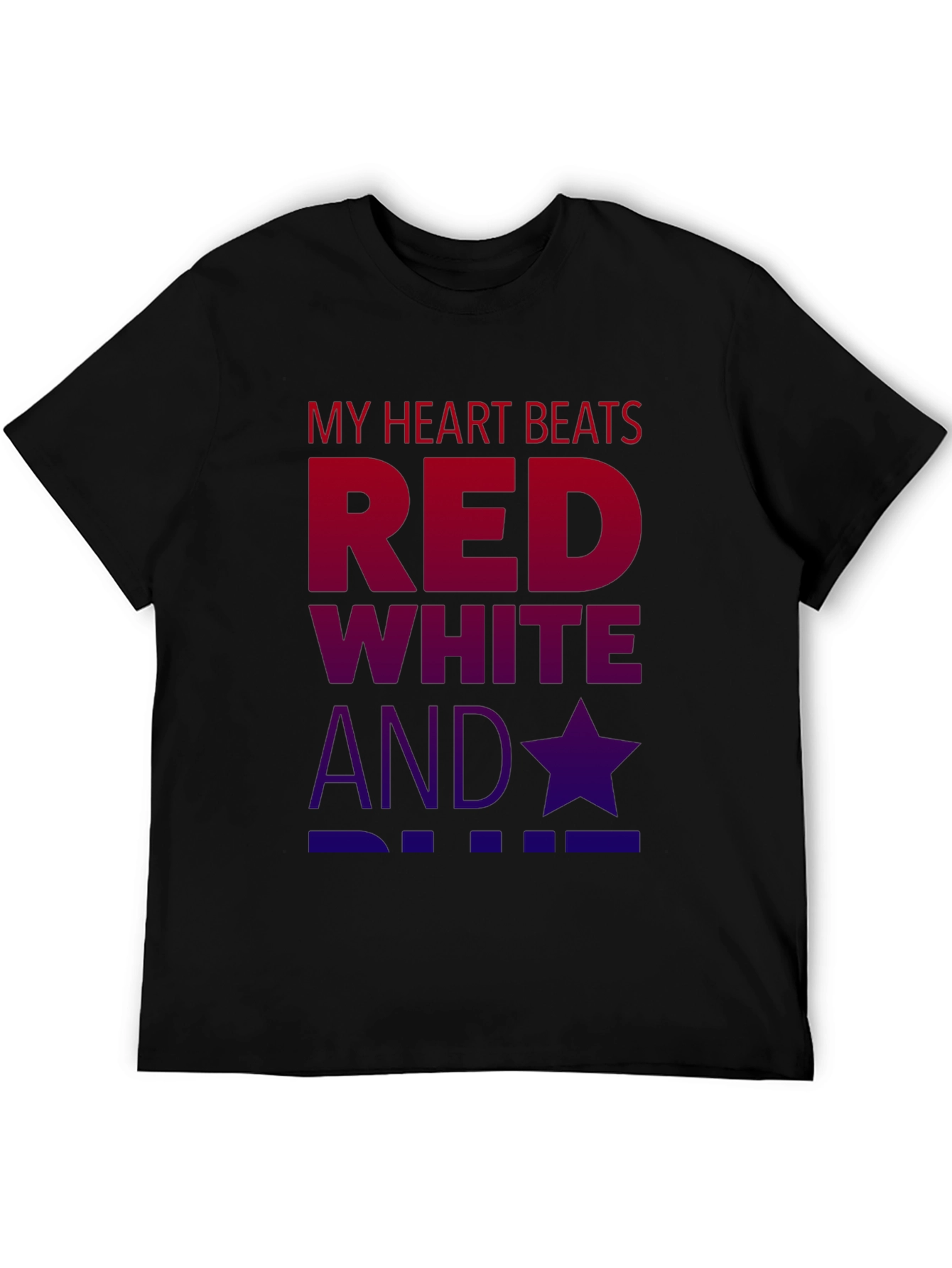 Patriotic T-Shirt: Red White and Star Graphic Tee