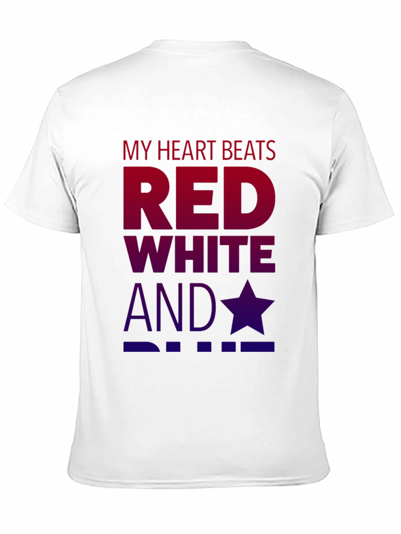 Patriotic T-Shirt: Red White and Star Graphic Tee