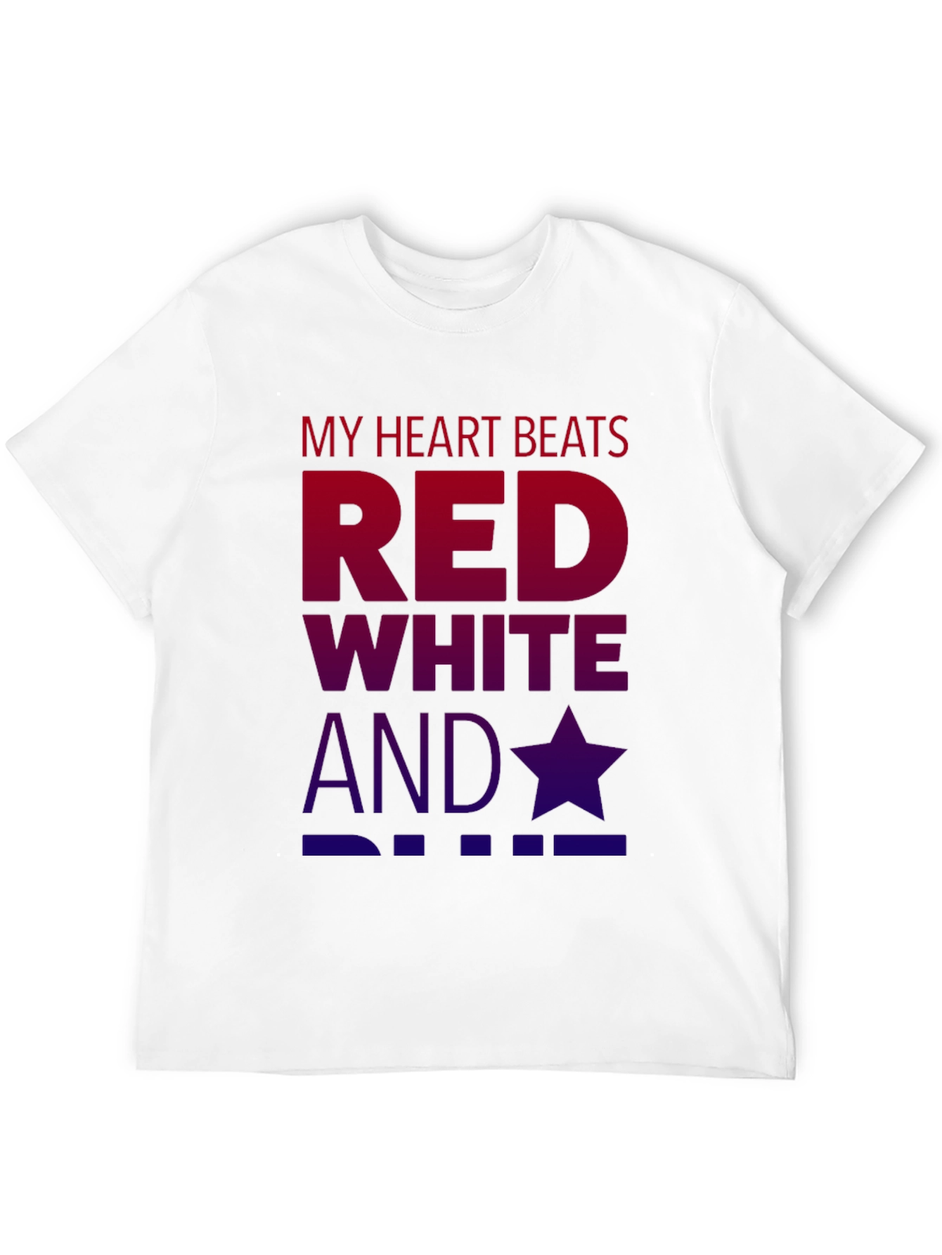 Patriotic T-Shirt: Red White and Star Graphic Tee