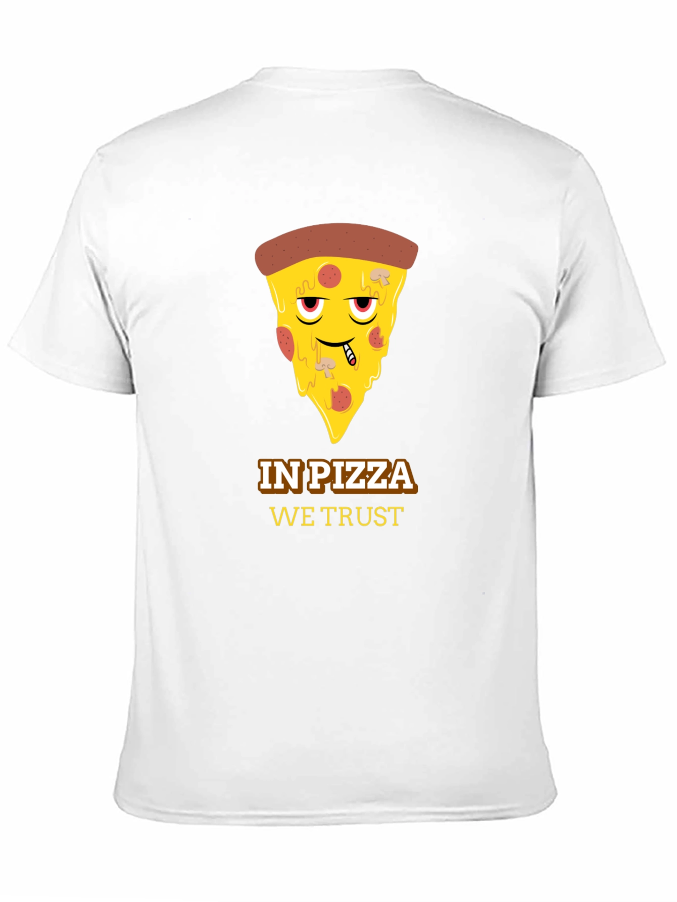 In Pizza We Trust Black Graphic Tee