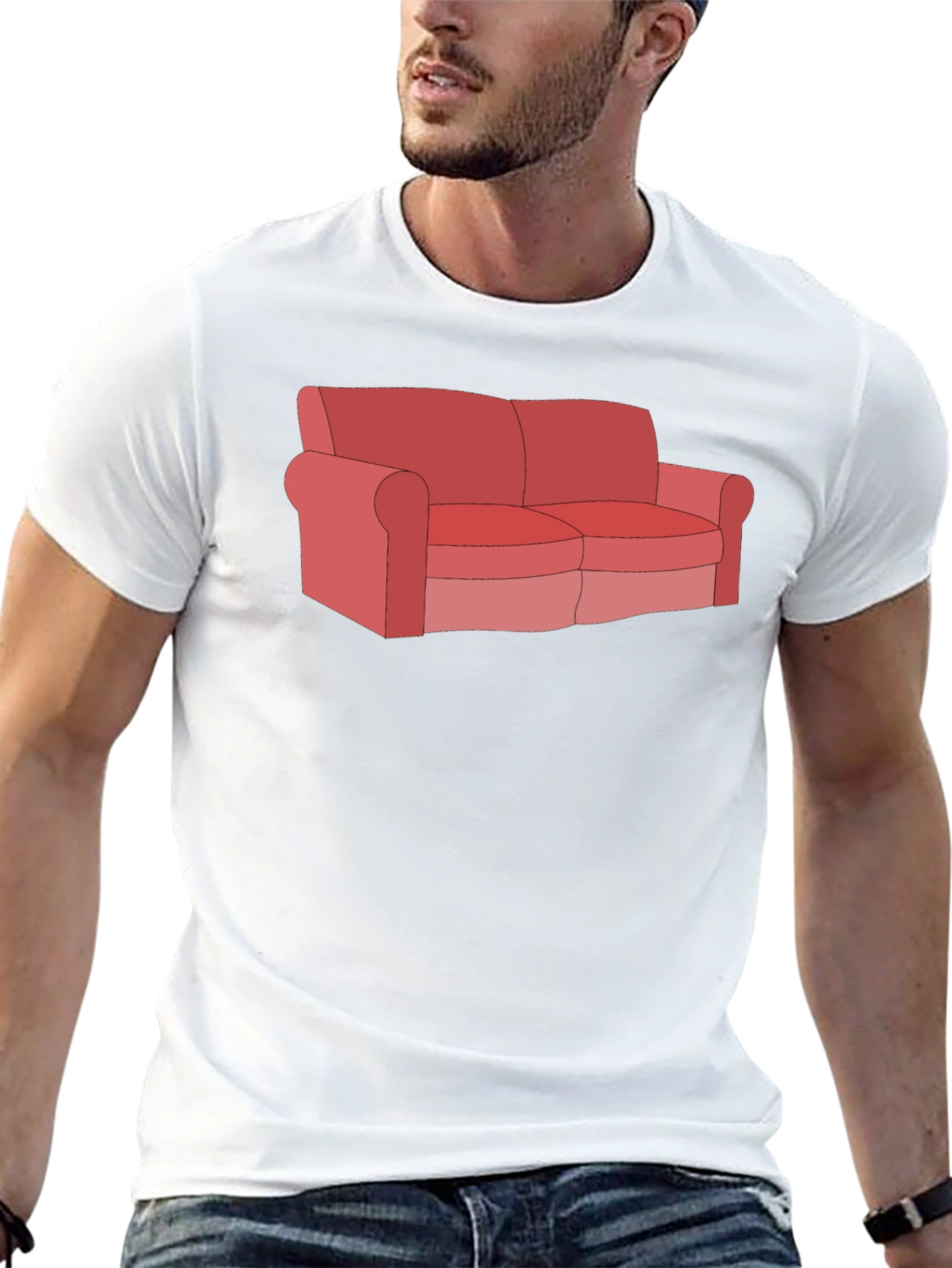 Couch T-Shirt - Funny Cartoon Graphic Tee