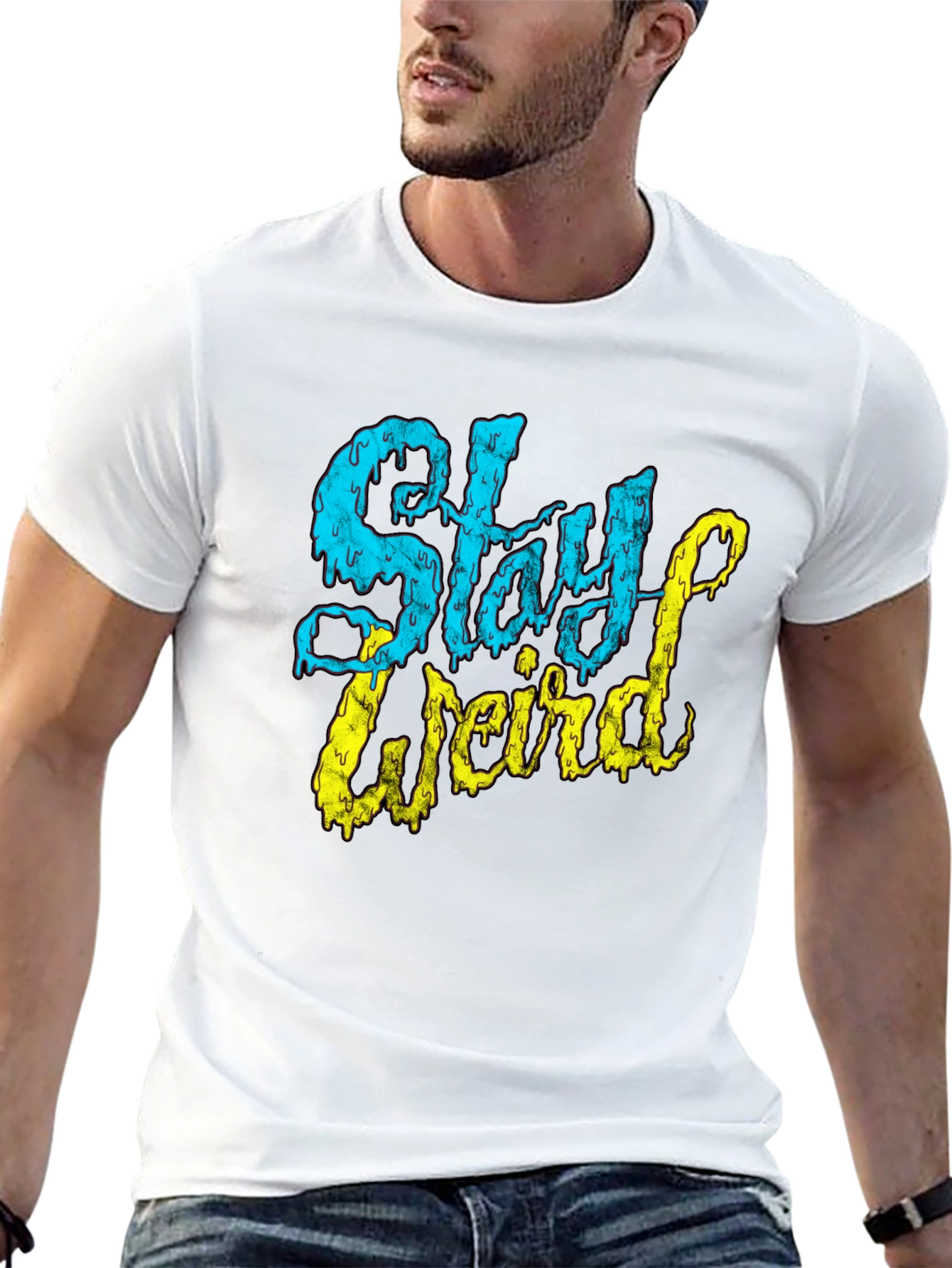Stay Weird Graphic T-Shirt - Black Tee