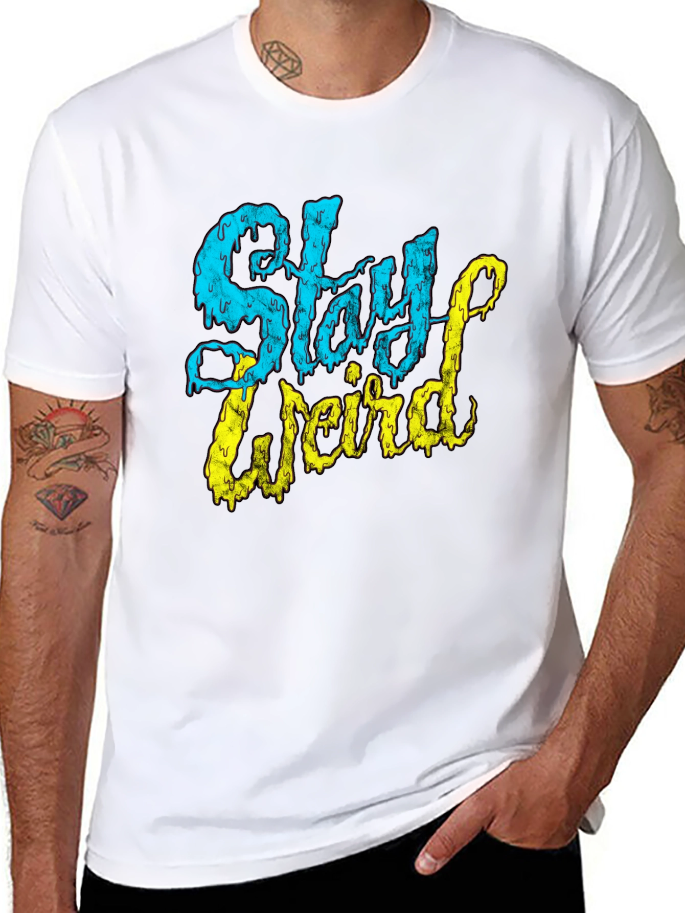 Stay Weird Graphic T-Shirt - Black Tee
