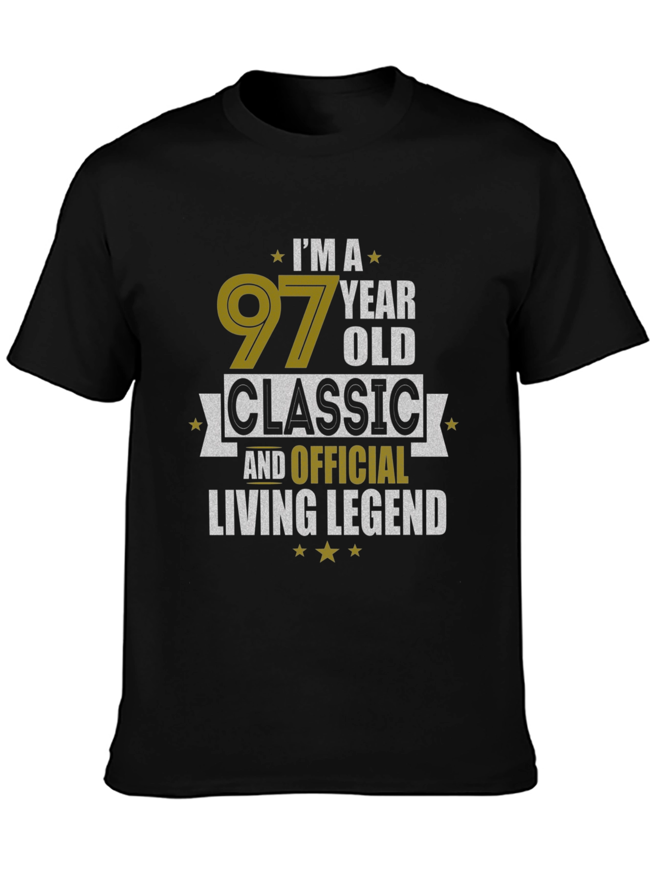 97 Year Old Classic Living Legend Black T-Shirt