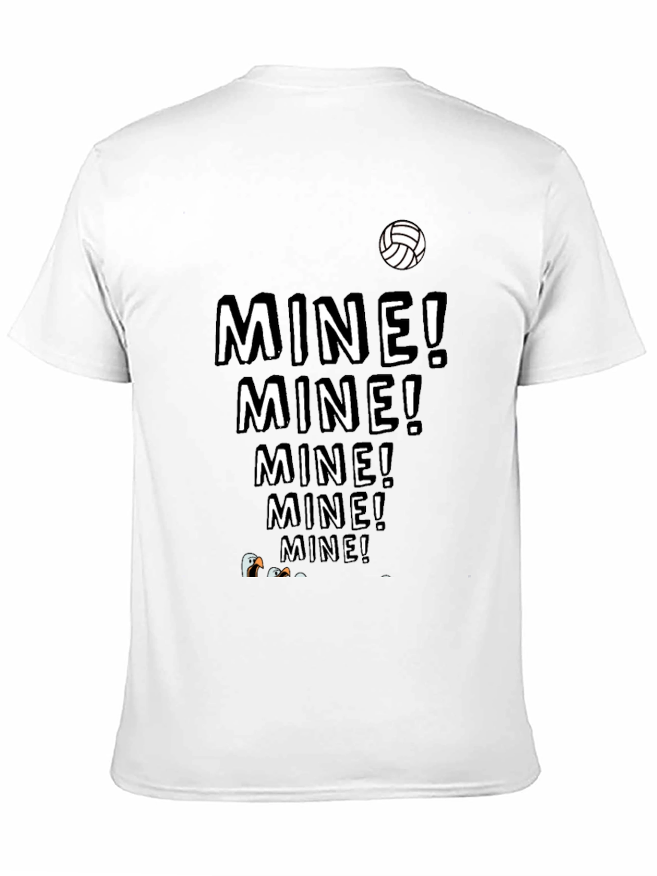 MINE! T-Shirt - Funny Volleyball Seagull Design