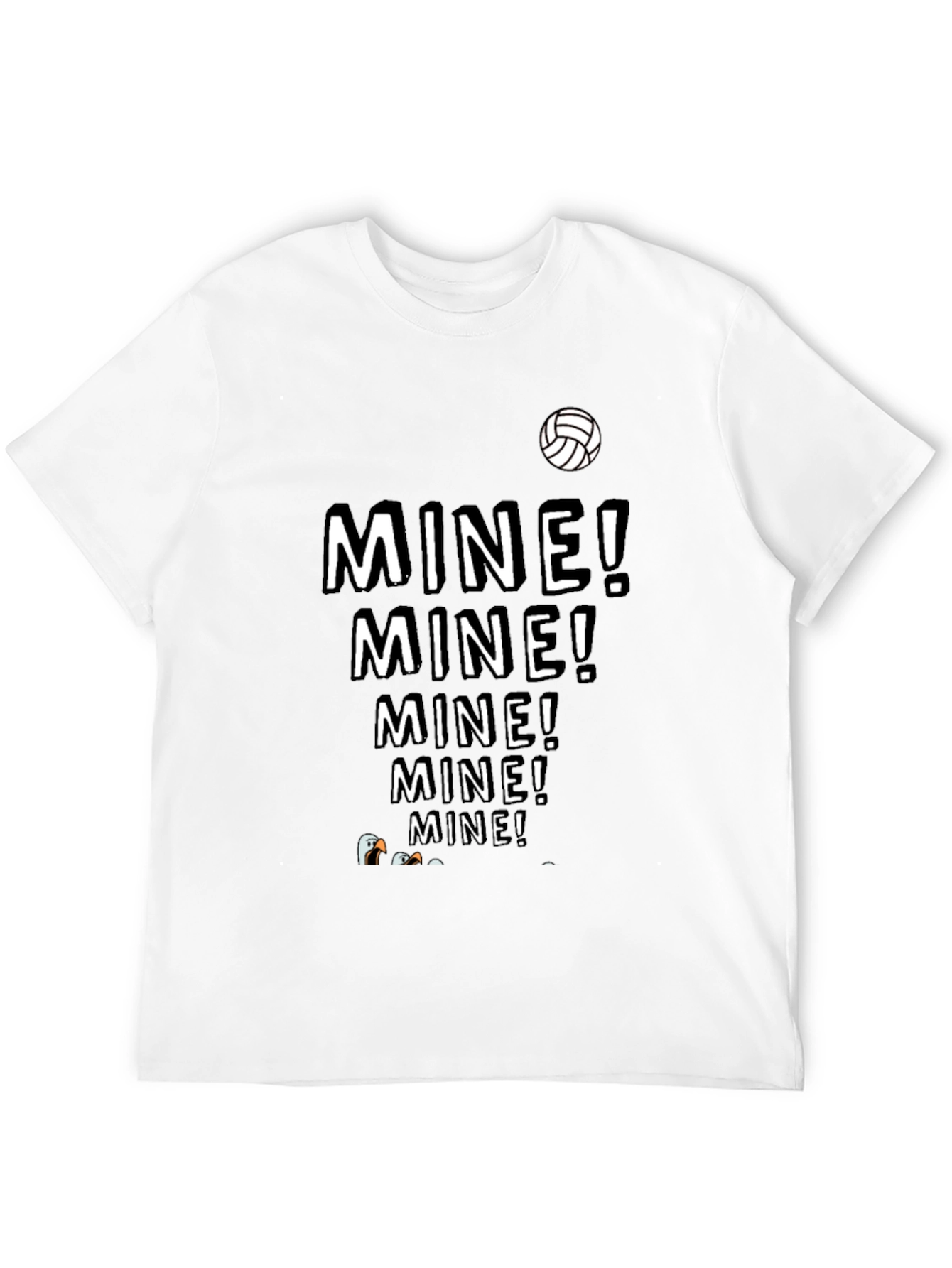MINE! T-Shirt - Funny Volleyball Seagull Design
