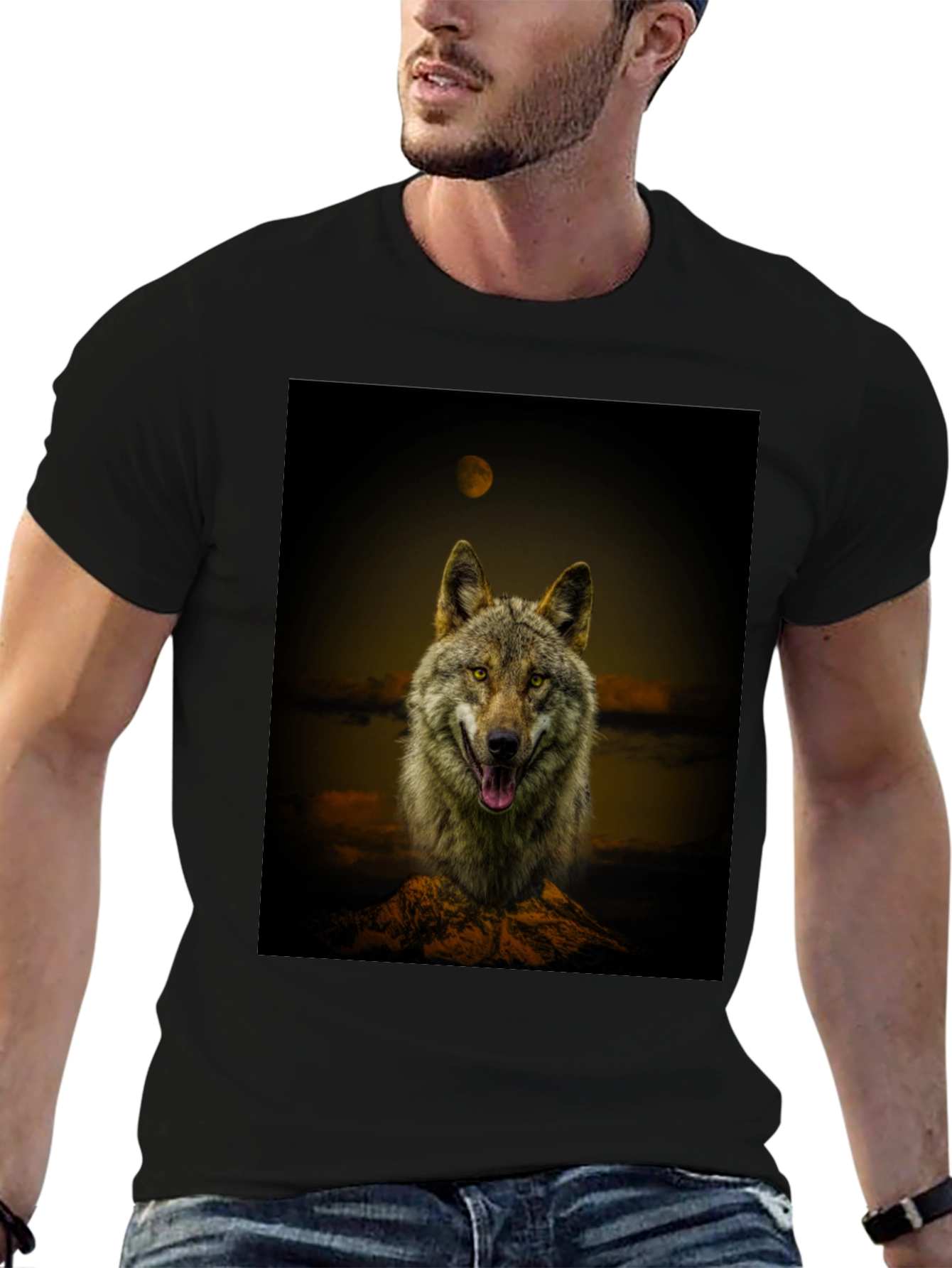Wolf Graphic Print Tee