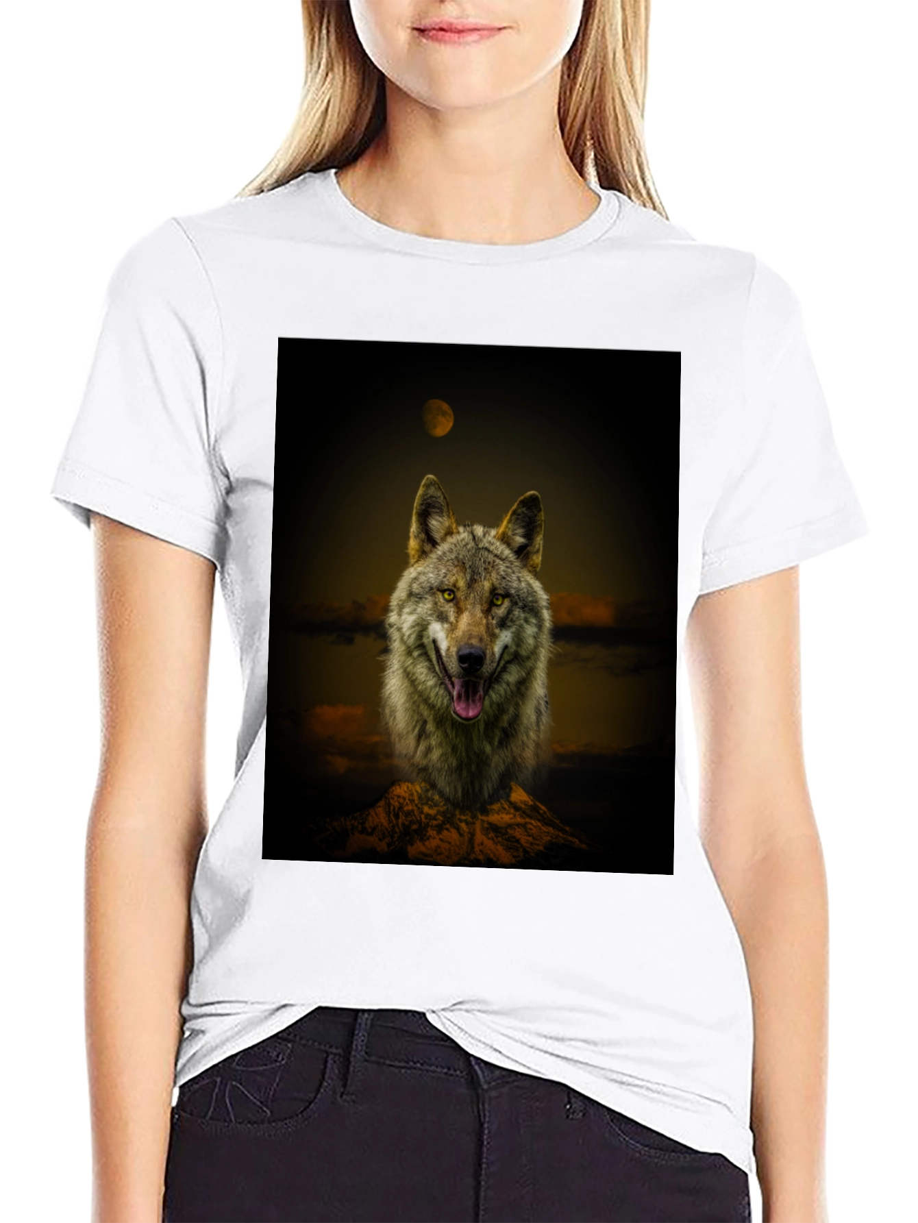 Wolf Graphic Print Tee