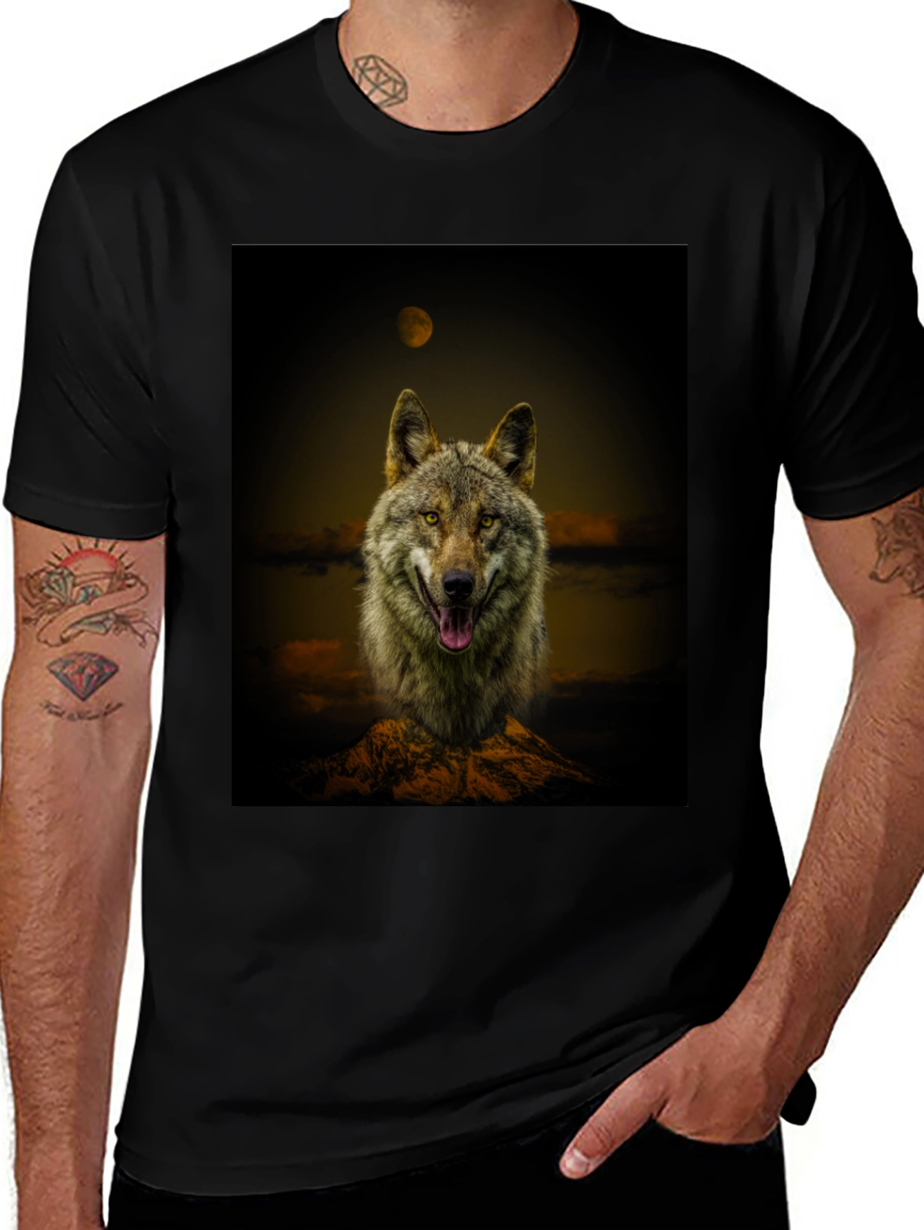 Wolf Graphic Print Tee