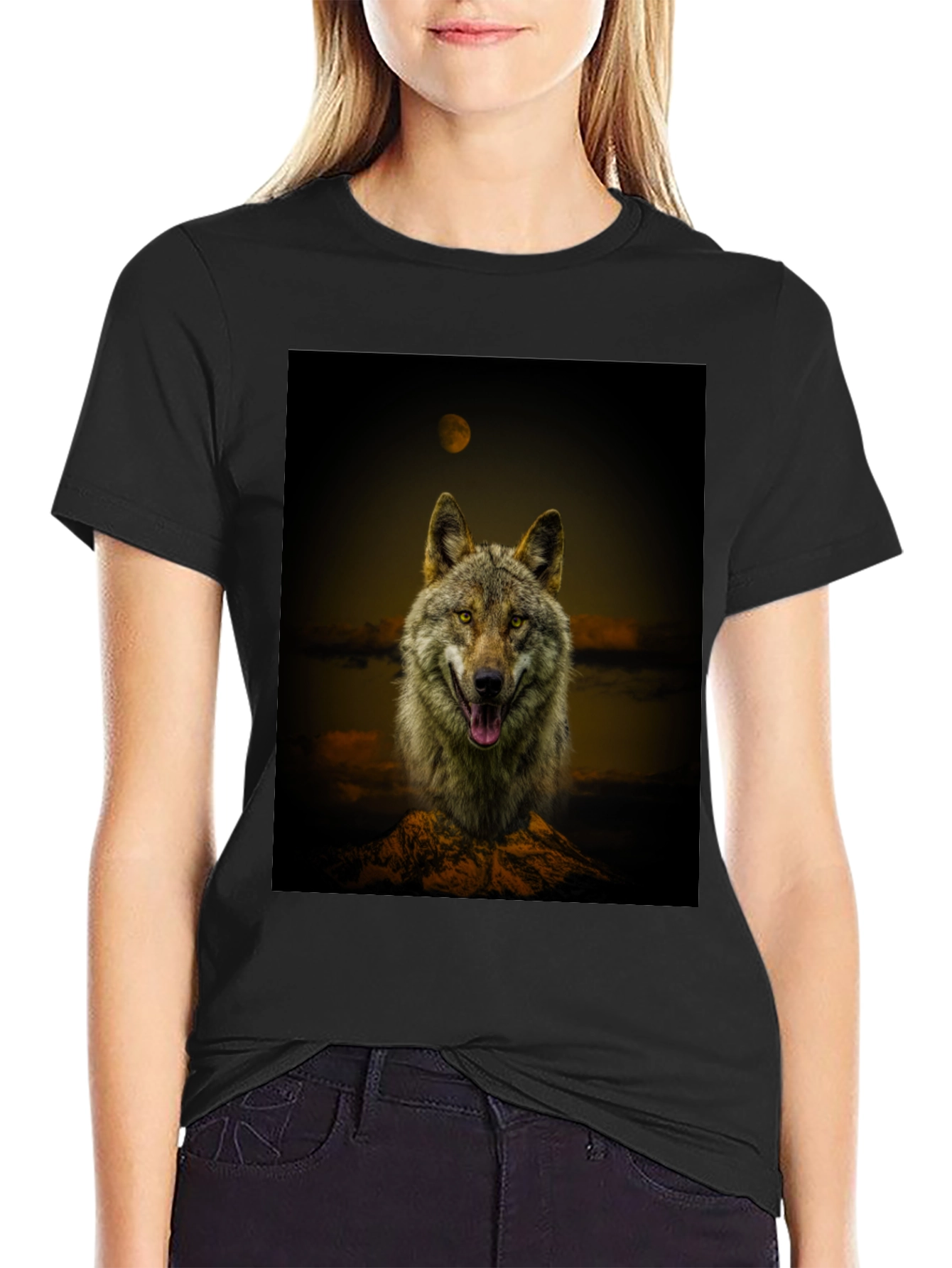 Wolf Graphic Print Tee
