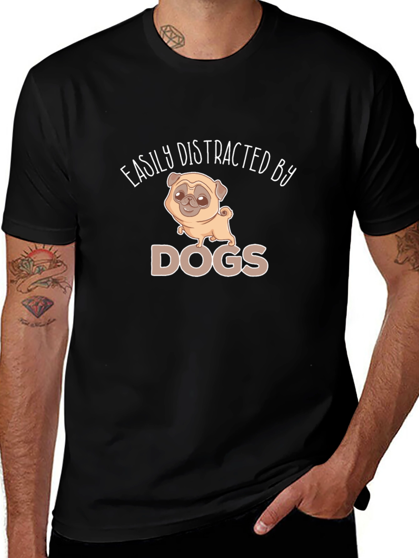 Easily Distracted By Dogs Graphic Tee