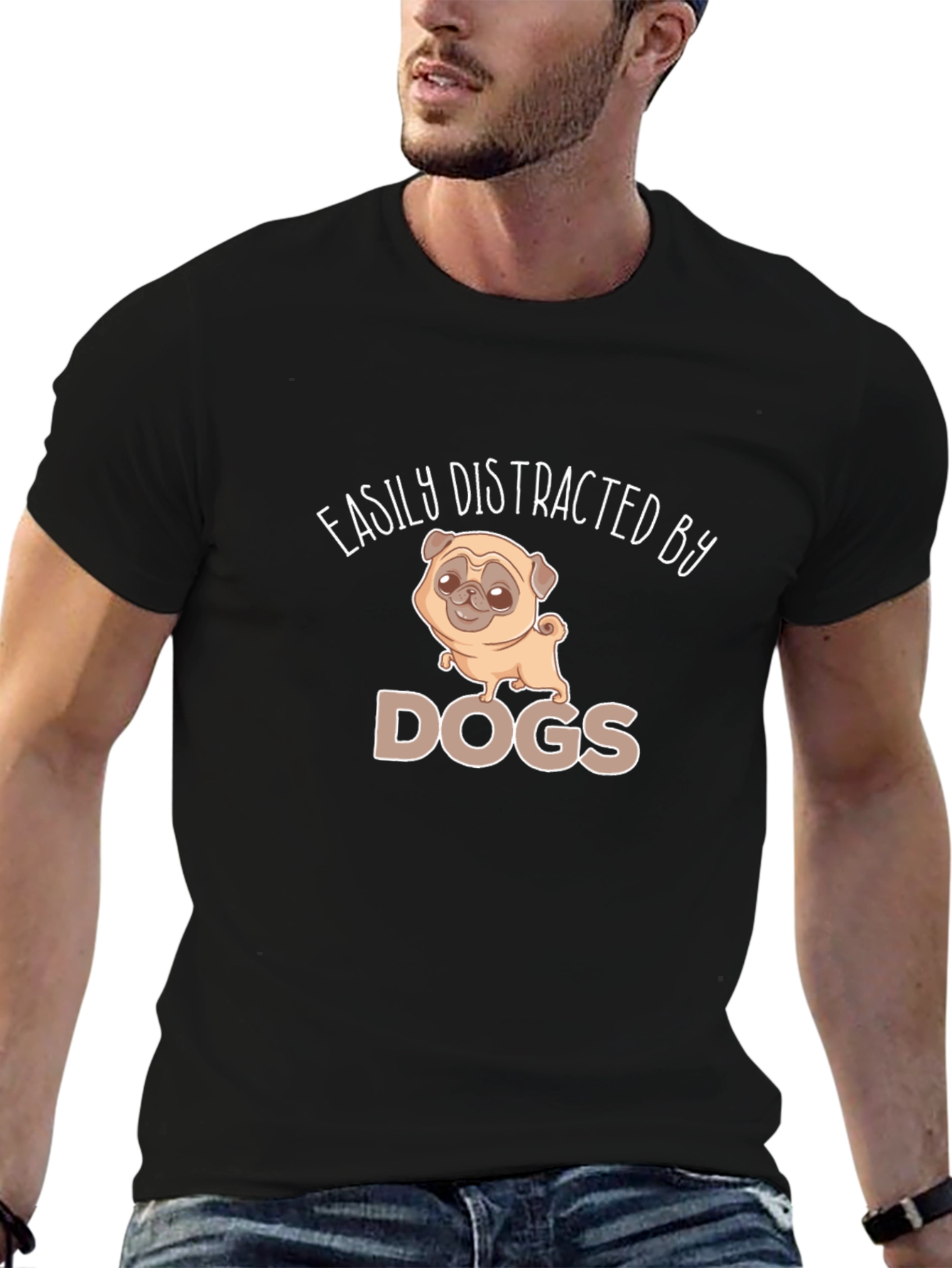 Easily Distracted By Dogs Graphic Tee