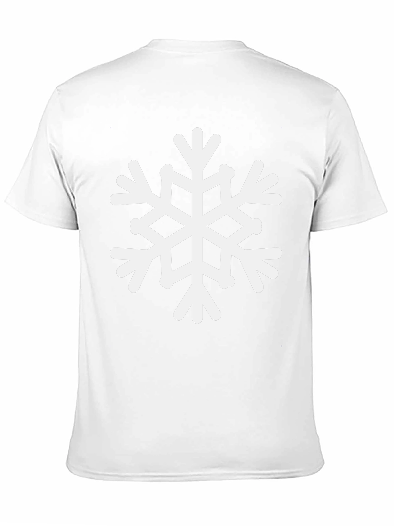 Snowflake Graphic Tee - Black Cotton Holiday Shirt