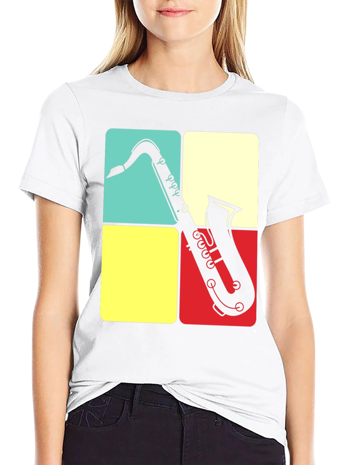 Saxophone Graphic Tee | Retro Musical Shirt