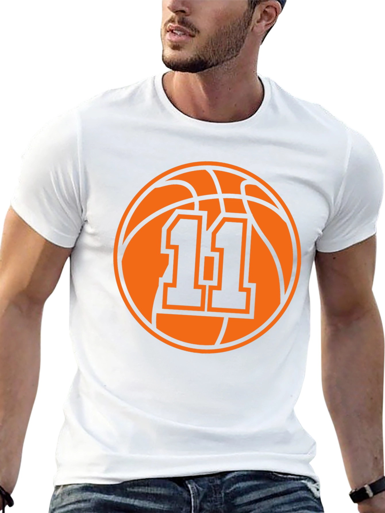 Basketball Number 11 Graphic Tee