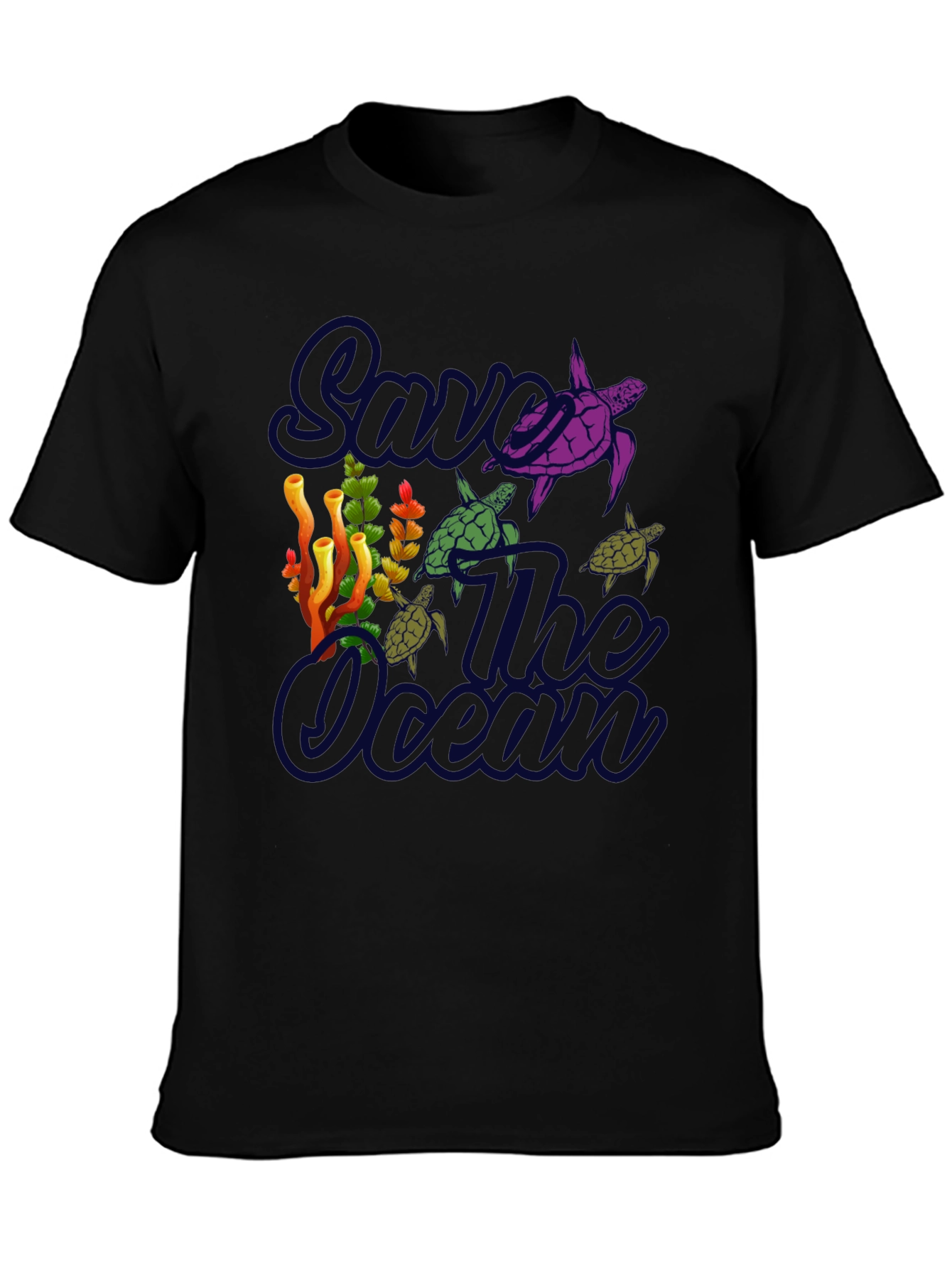 Save the Ocean Turtle Graphic T-Shirt