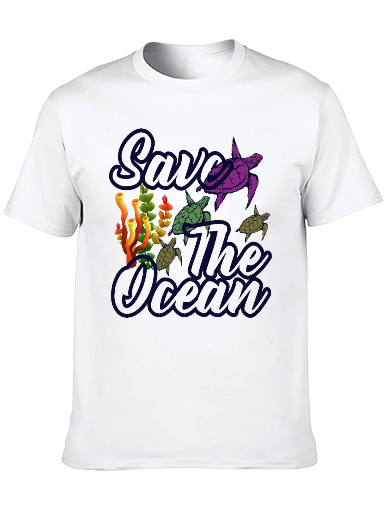 Save the Ocean Turtle Graphic T-Shirt