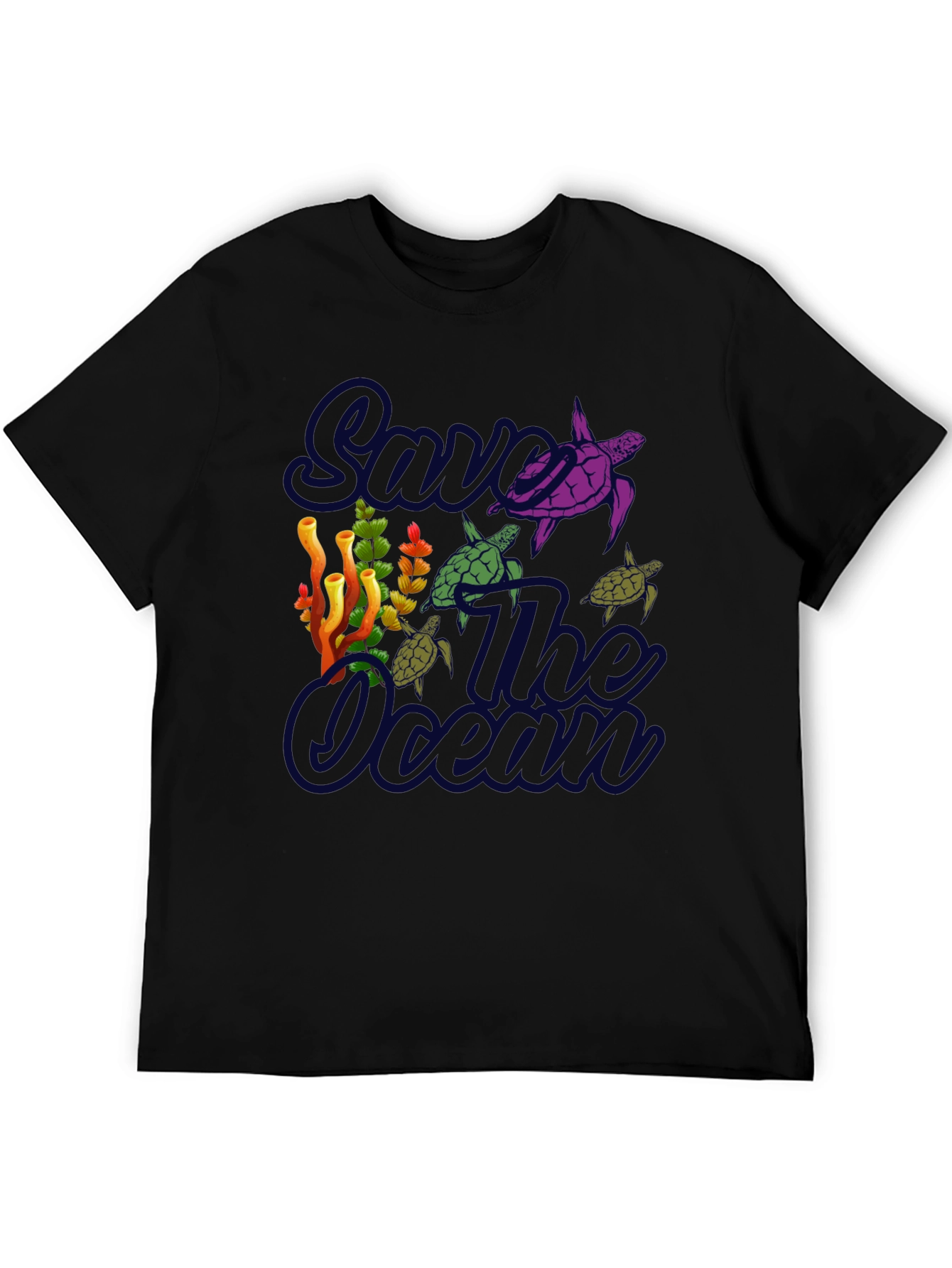Save the Ocean Turtle Graphic T-Shirt