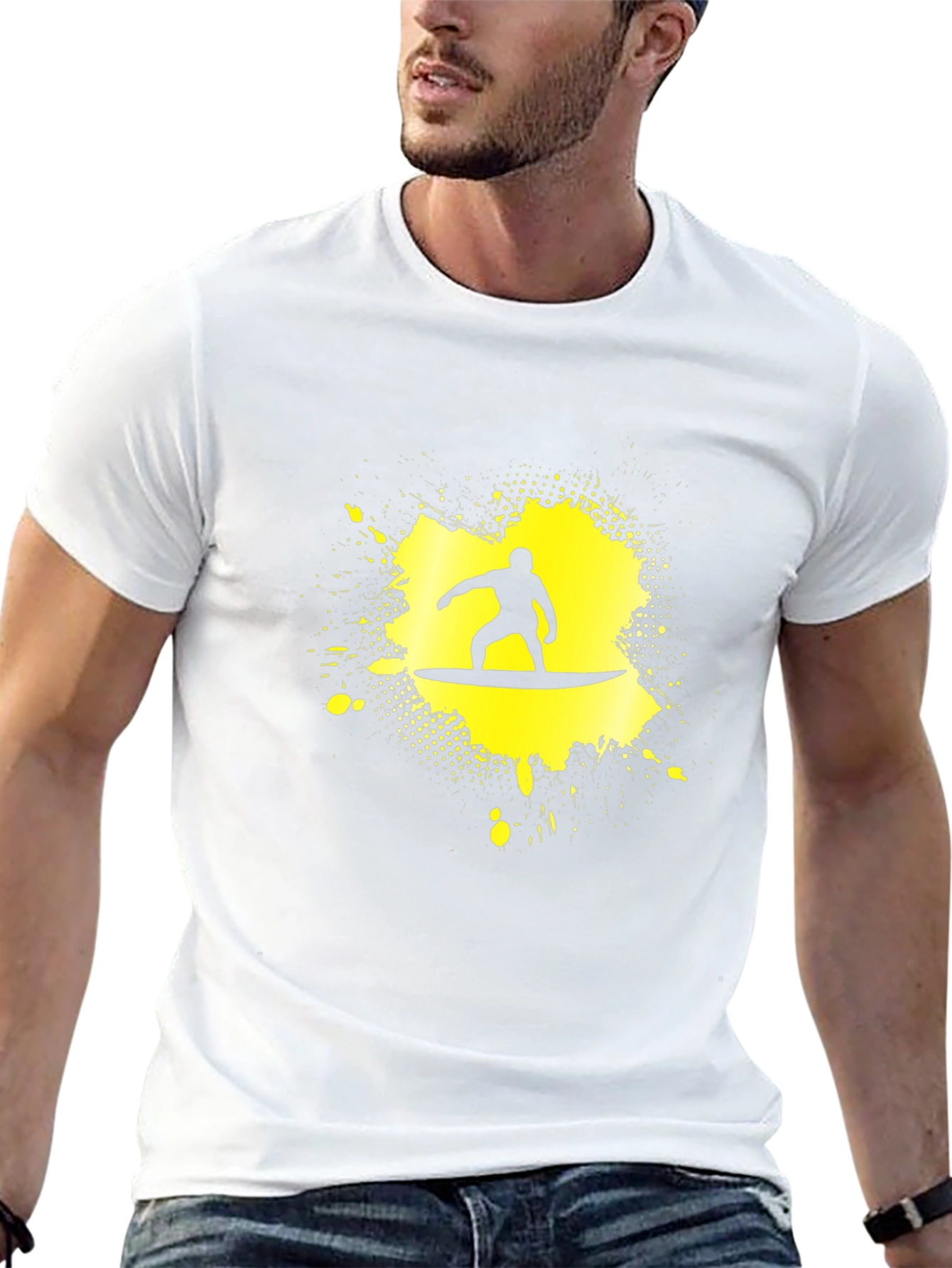 Surfer Graphic Black T-Shirt