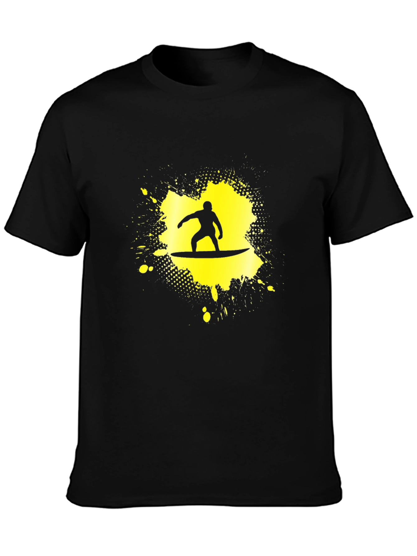 Surfer Graphic Black T-Shirt