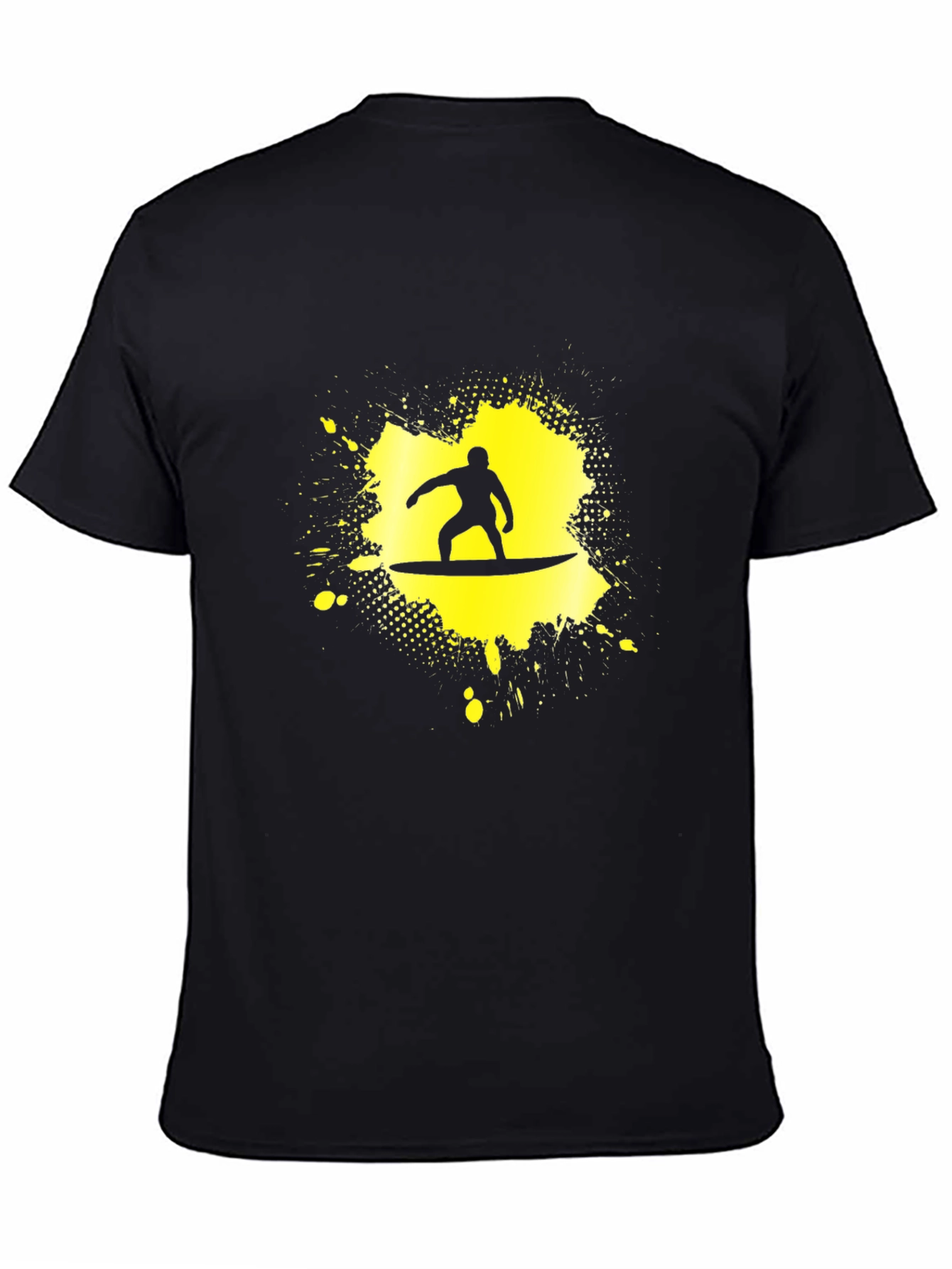 Surfer Graphic Black T-Shirt