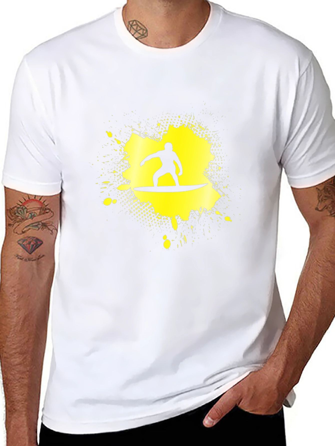 Surfer Graphic Black T-Shirt