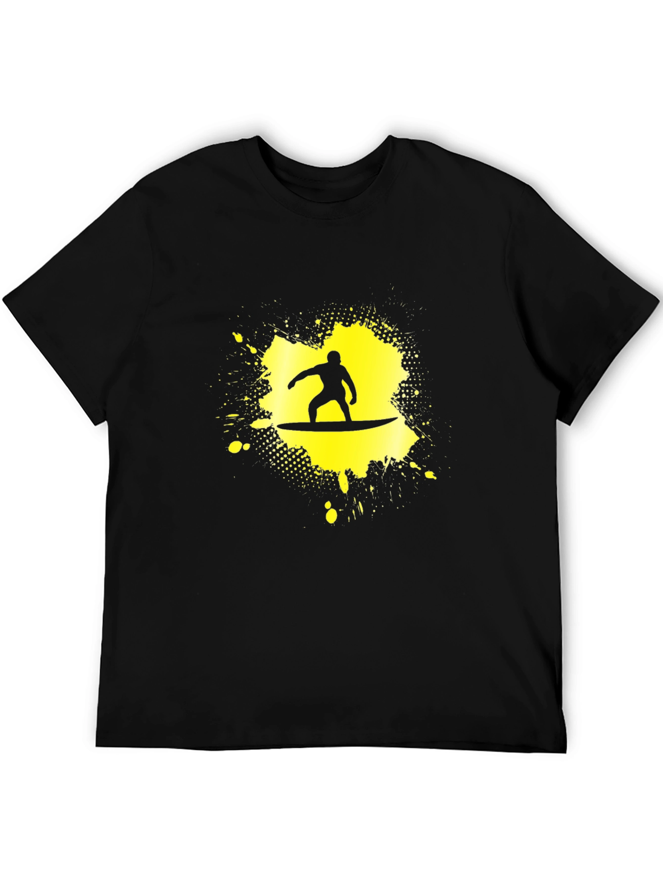 Surfer Graphic Black T-Shirt