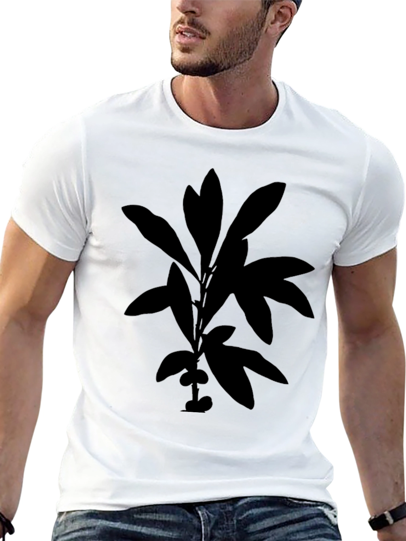 Botanical Silhouette Black T-Shirt