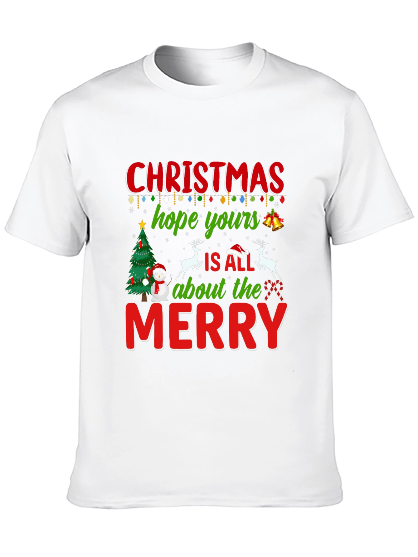 Festive Christmas Hope Yours Merry Graphic Tee