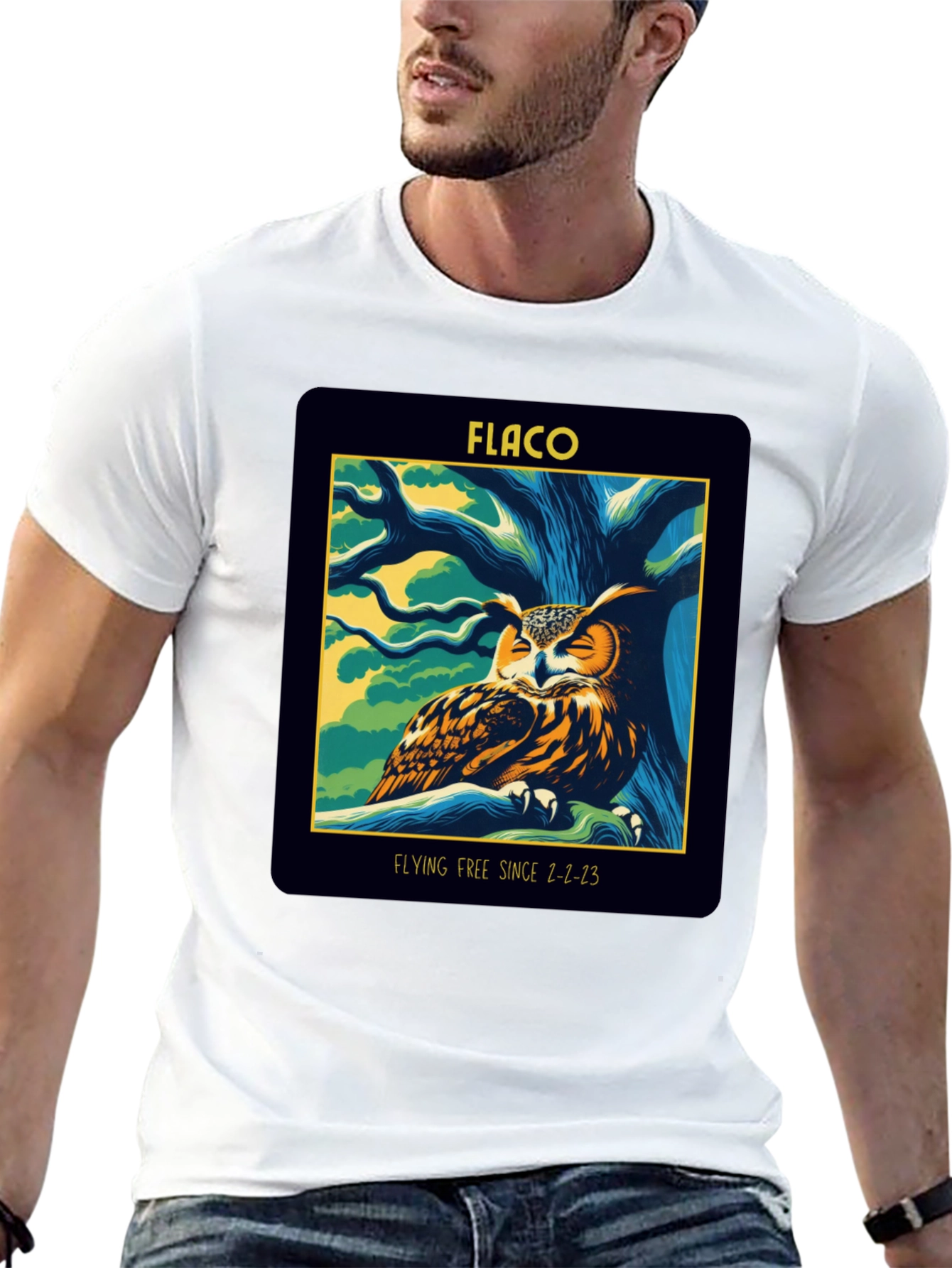 Flaco Owl Memorial Graphic T-Shirt