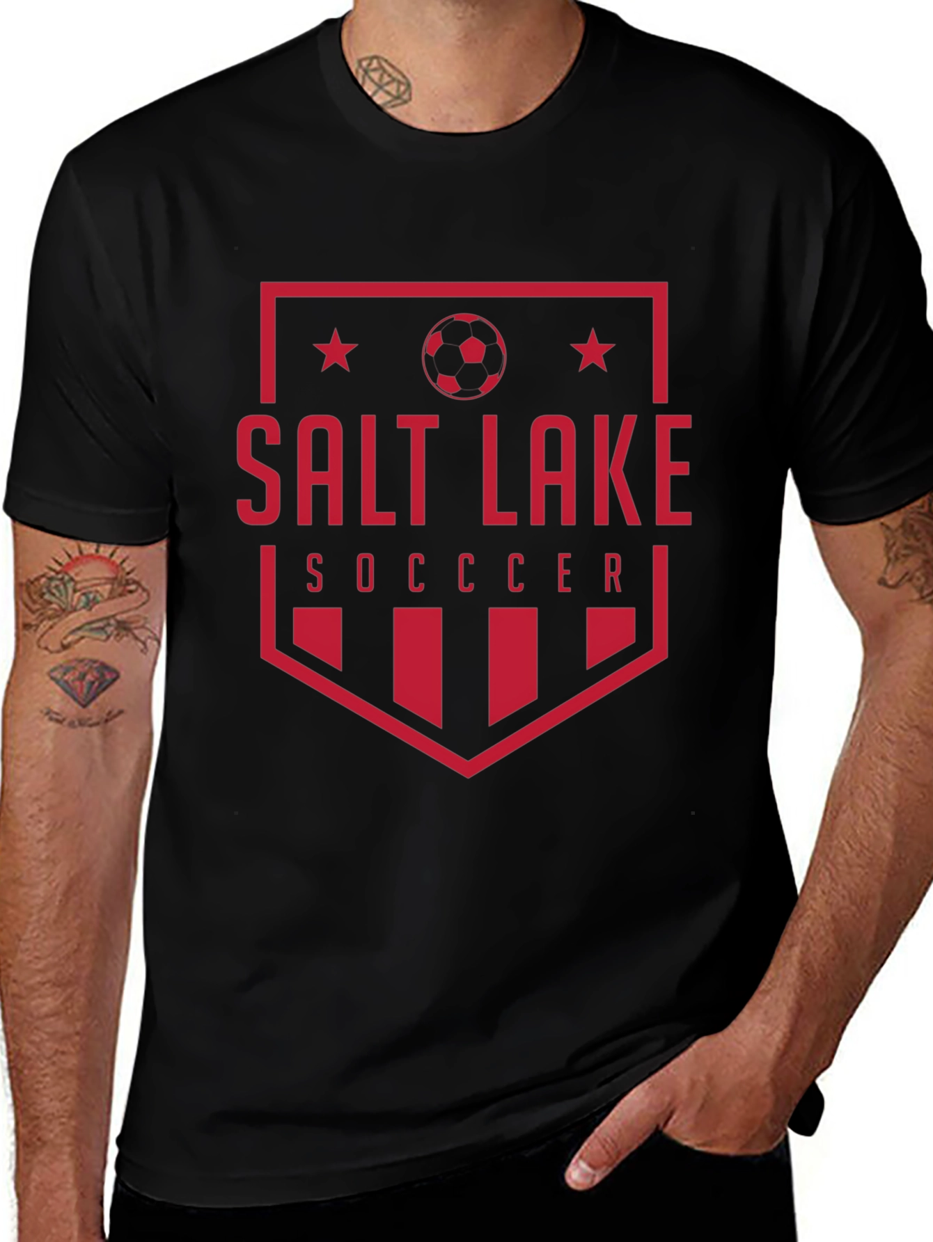 Salt Lake Soccer Black Graphic Tee