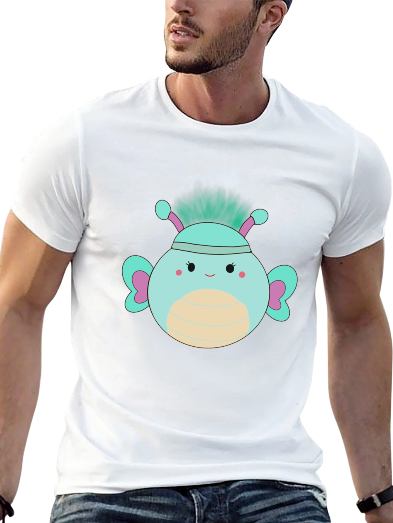 Cute Cartoon Bug Graphic T-Shirt