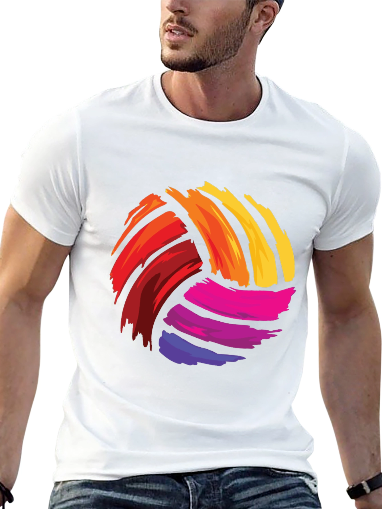 Colorful Volleyball Graphic Tee