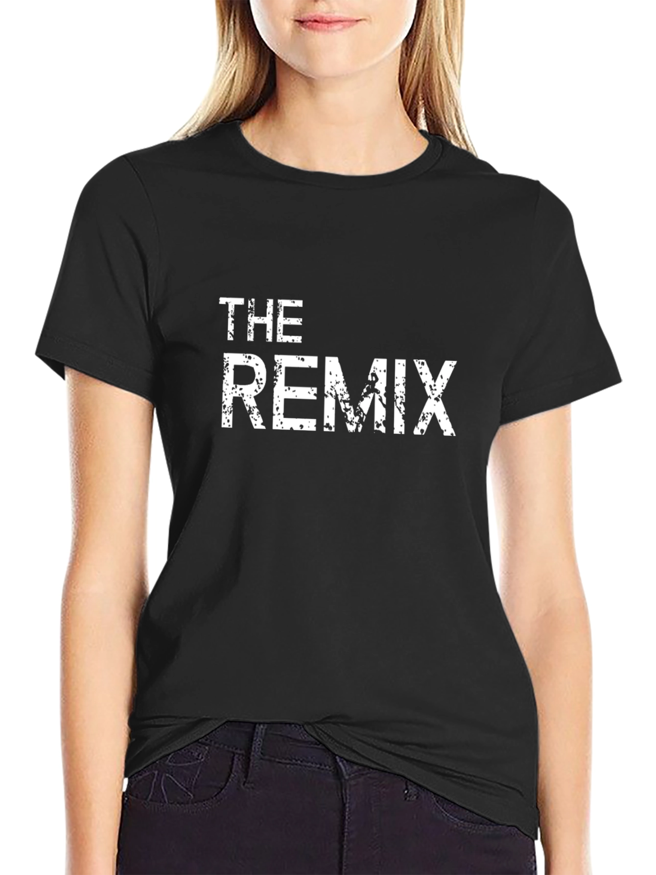The Remix Distressed Graphic Black T-Shirt