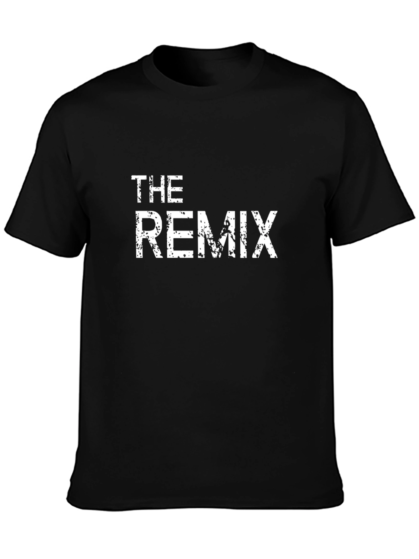The Remix Distressed Graphic Black T-Shirt