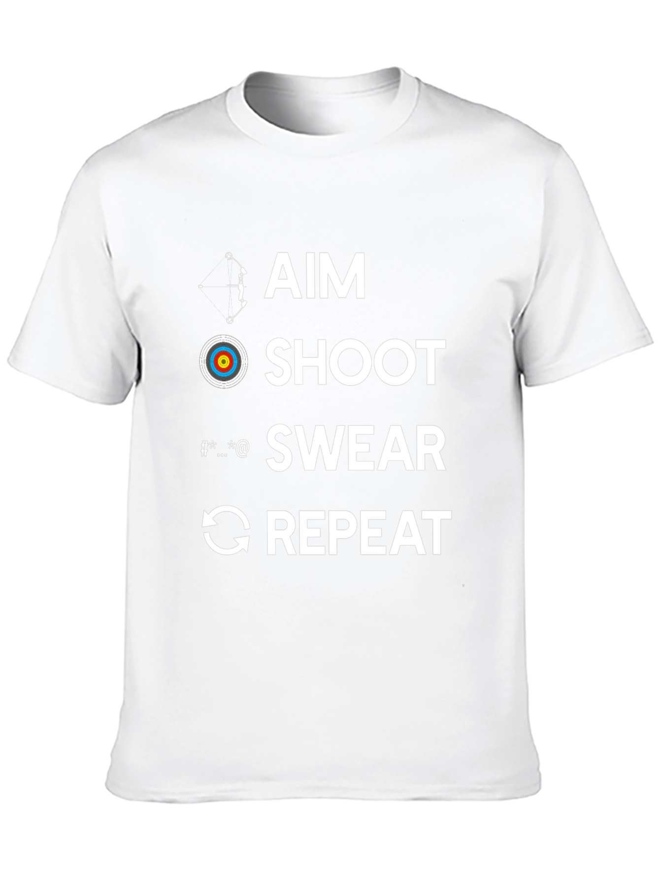 Aim Shoot Swear Repeat Archery T-Shirt