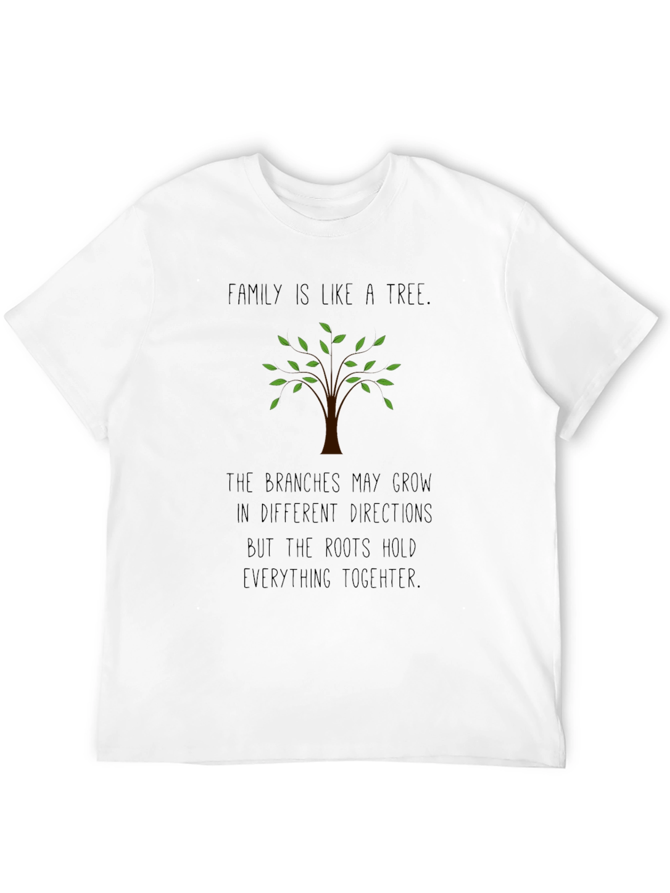 Family Tree Graphic T-Shirt - Roots Hold Together Tee