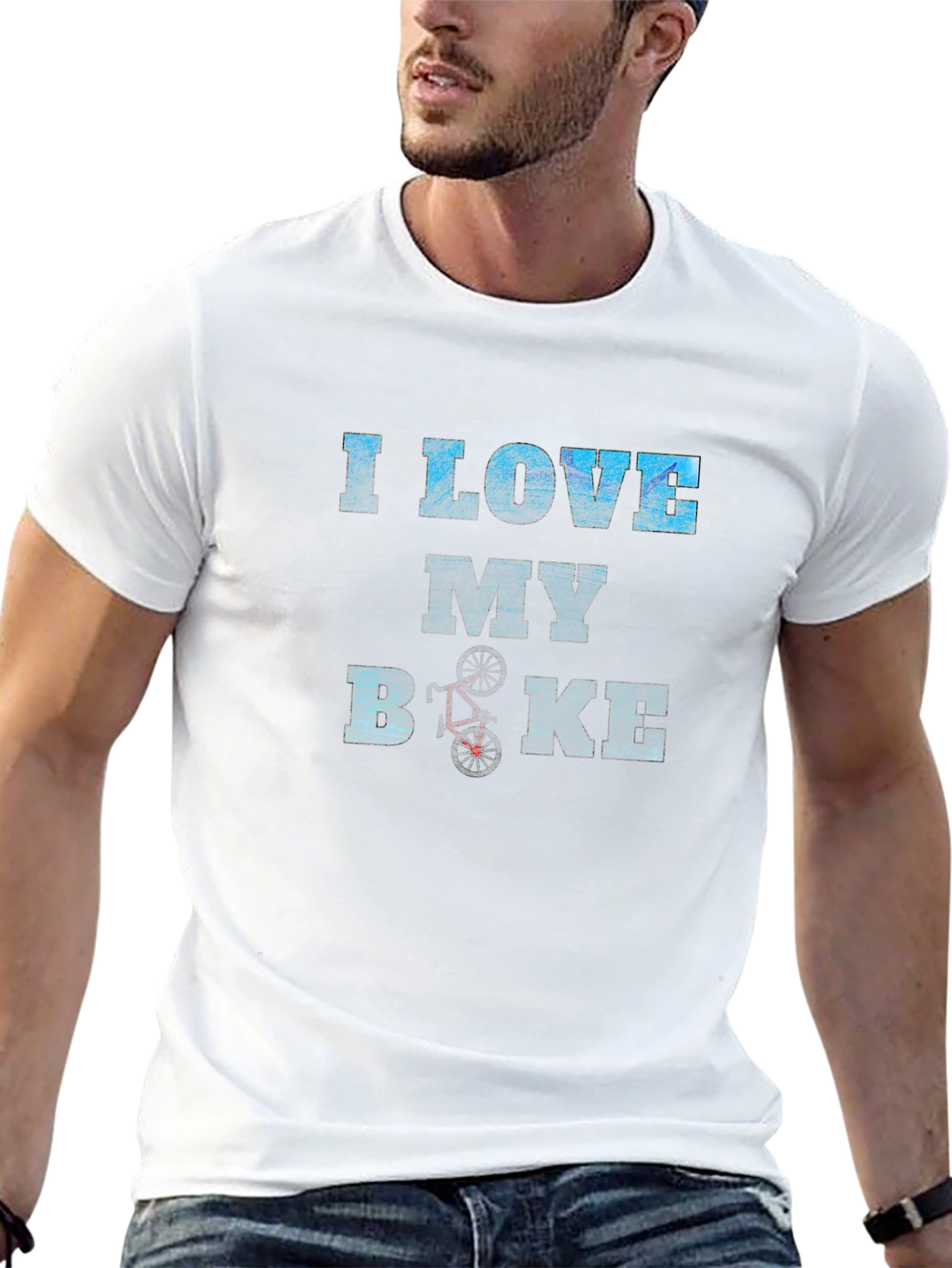 I Love My Bike Graphic Tee - Black