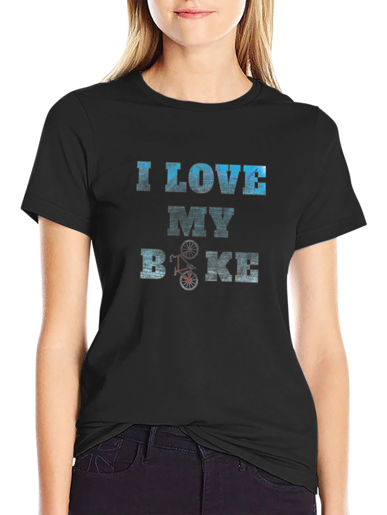 I Love My Bike Graphic Tee - Black