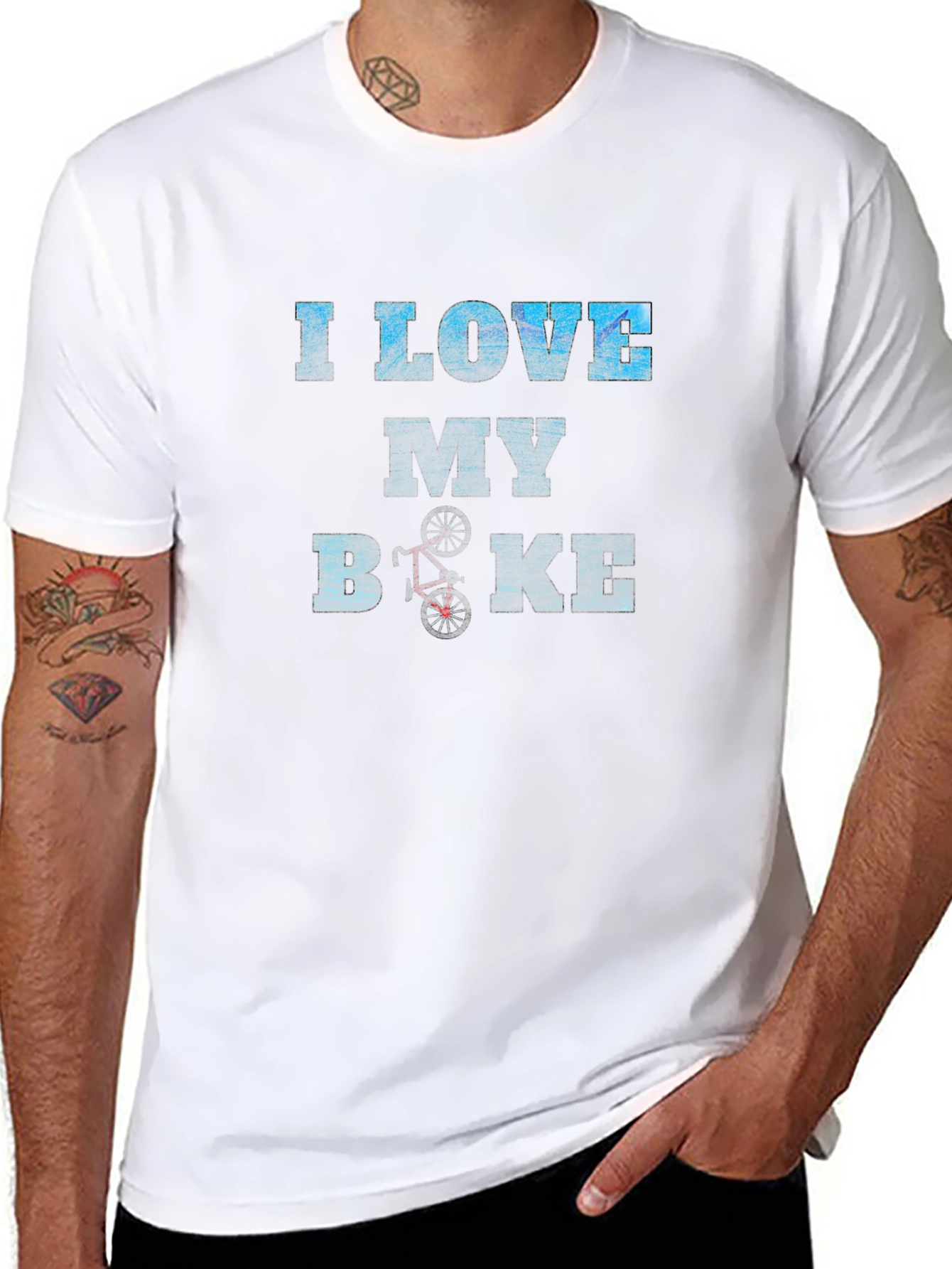 I Love My Bike Graphic Tee - Black