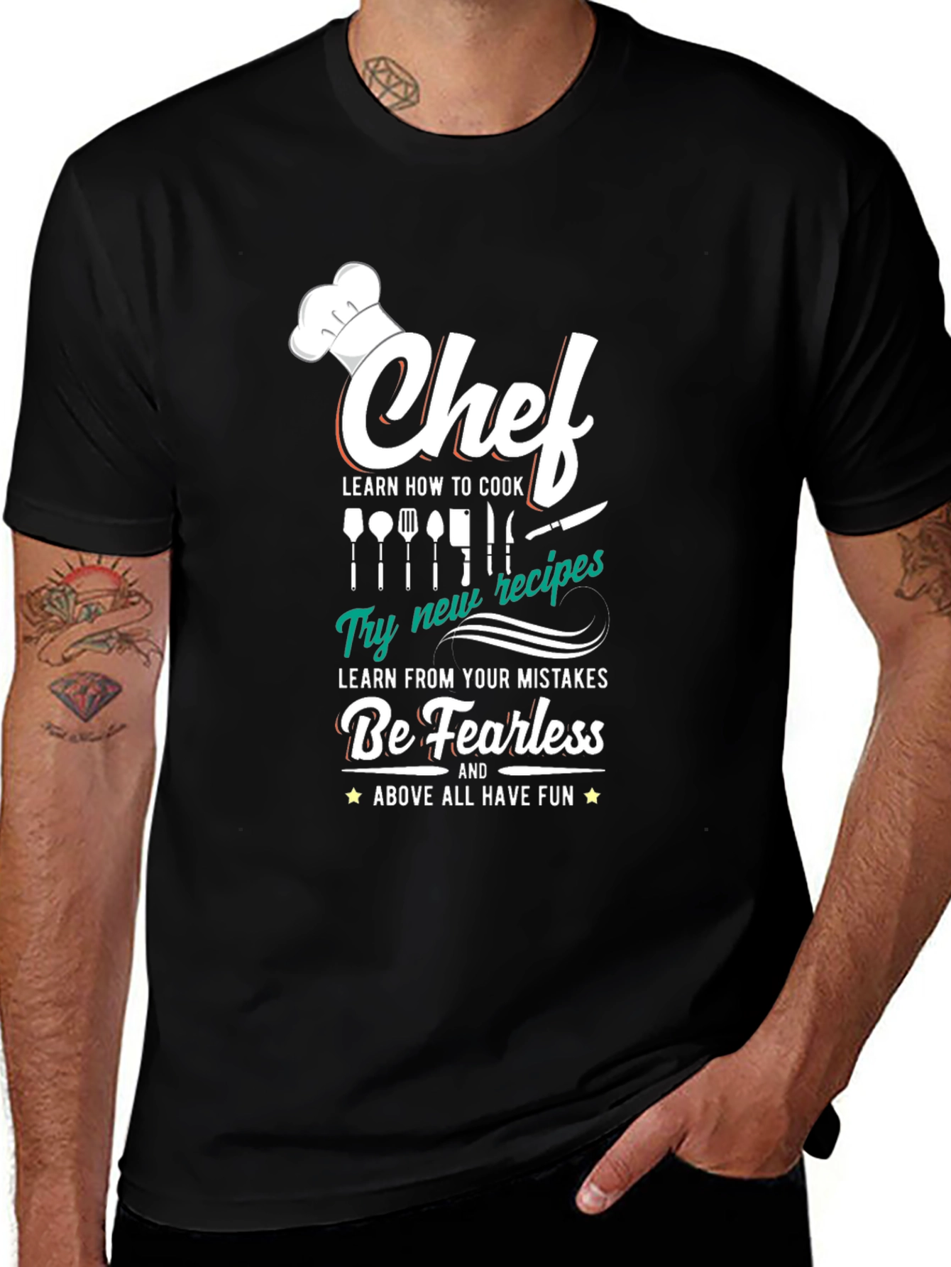 Chef T-Shirt: Cook Learn Be Fearless