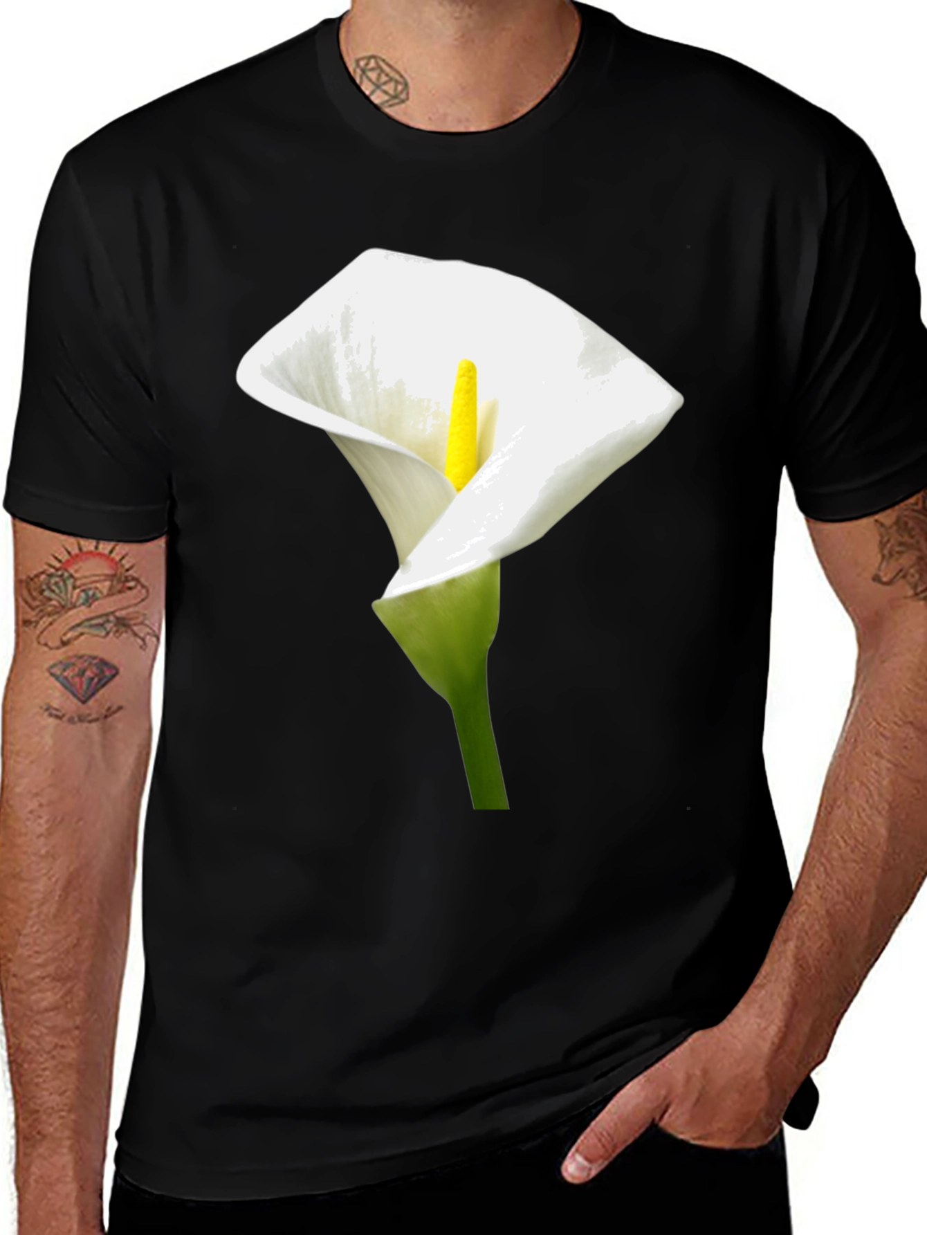 Calla Lily Graphic Tee - Elegant Floral Design