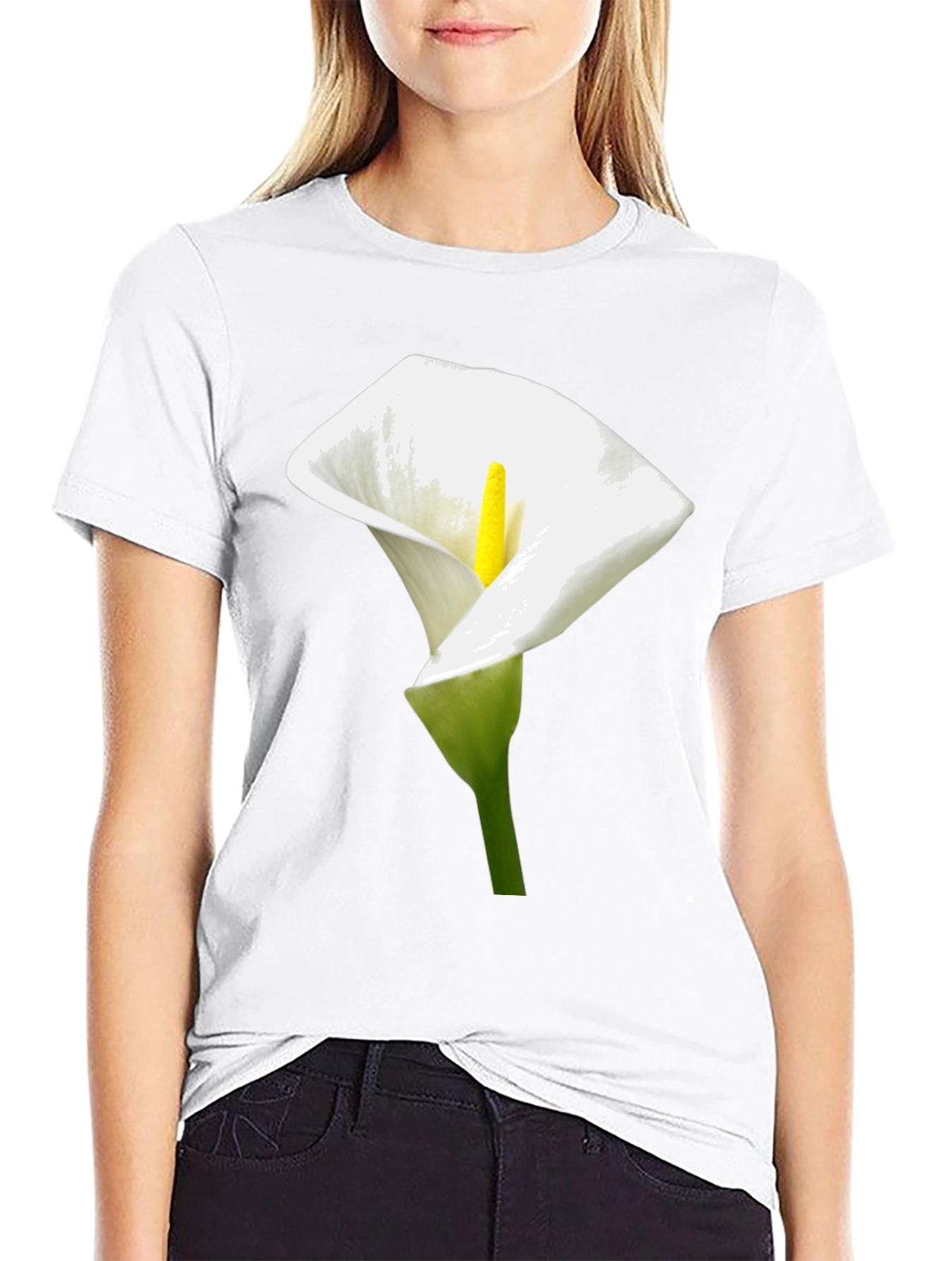 Calla Lily Graphic Tee - Elegant Floral Design