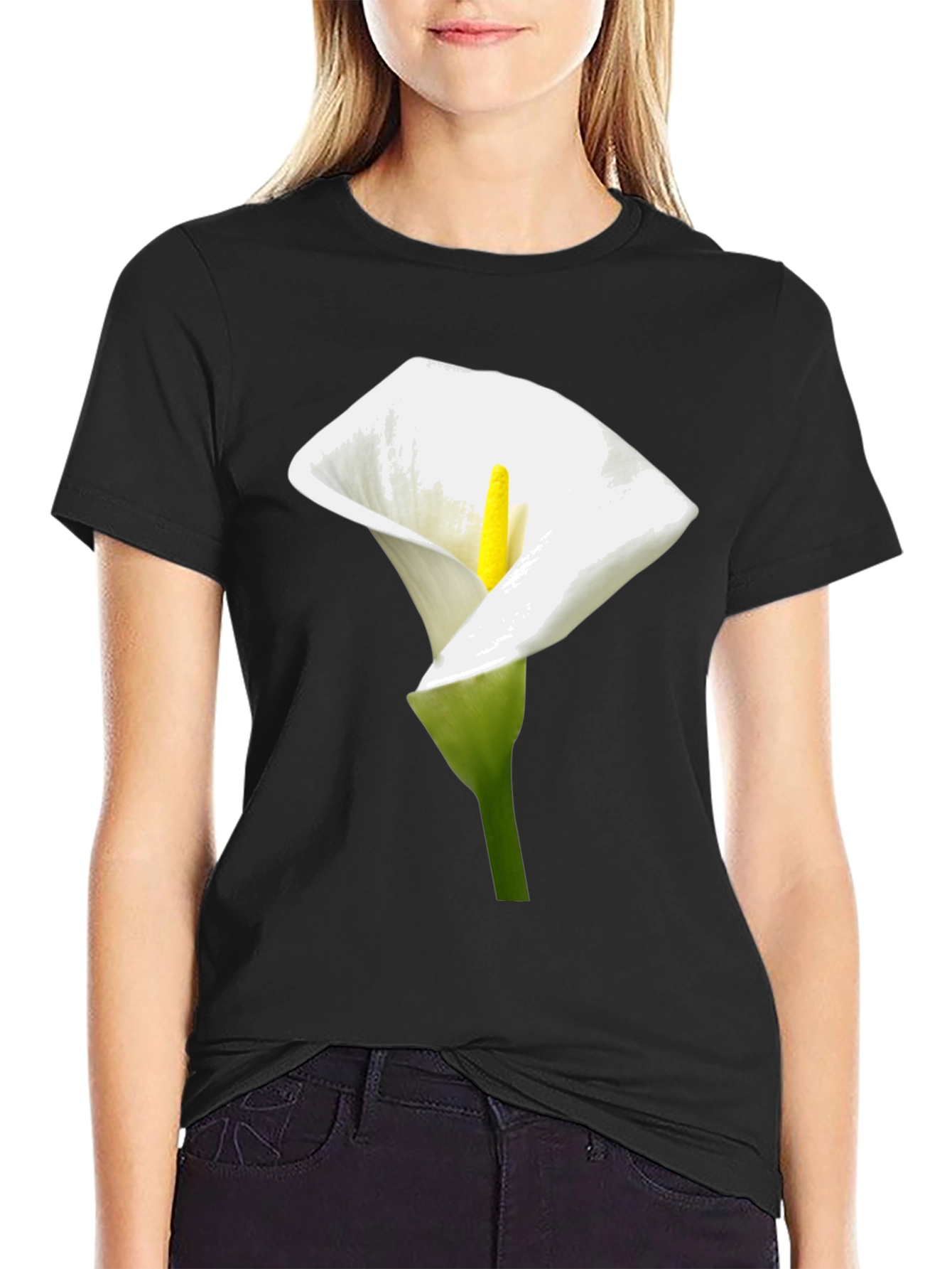 Calla Lily Graphic Tee - Elegant Floral Design