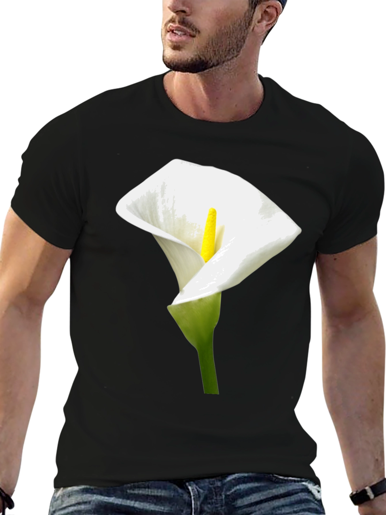 Calla Lily Graphic Tee - Elegant Floral Design