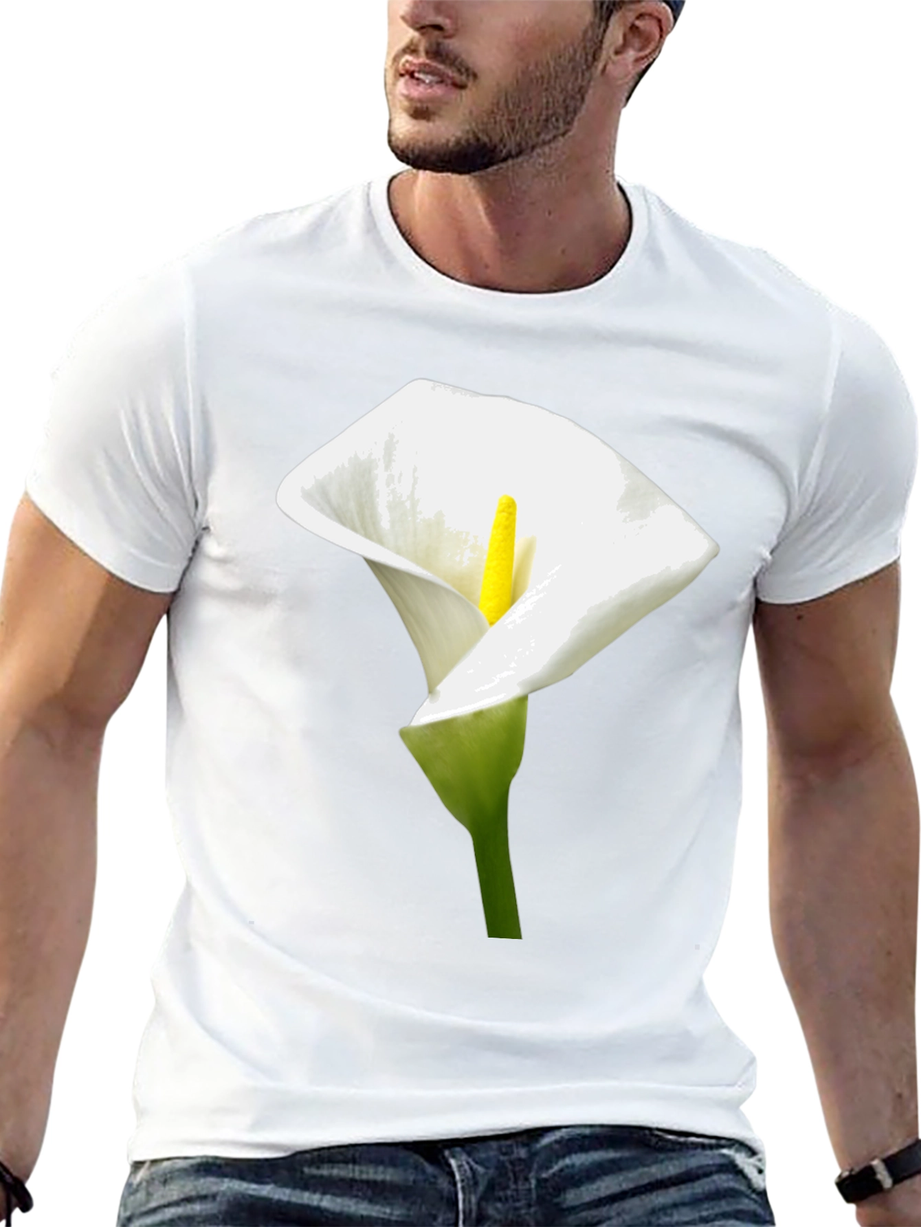 Calla Lily Graphic Tee - Elegant Floral Design