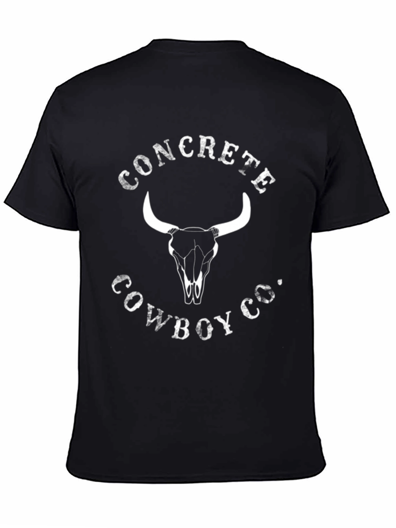 Concrete Cowboy Co. Graphic Tee - Bull Skull Design