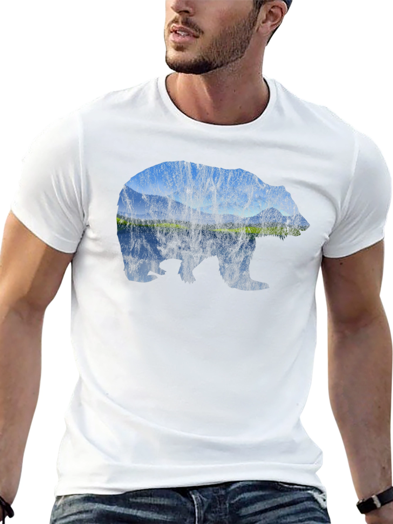 Bear Landscape Graphic Tee